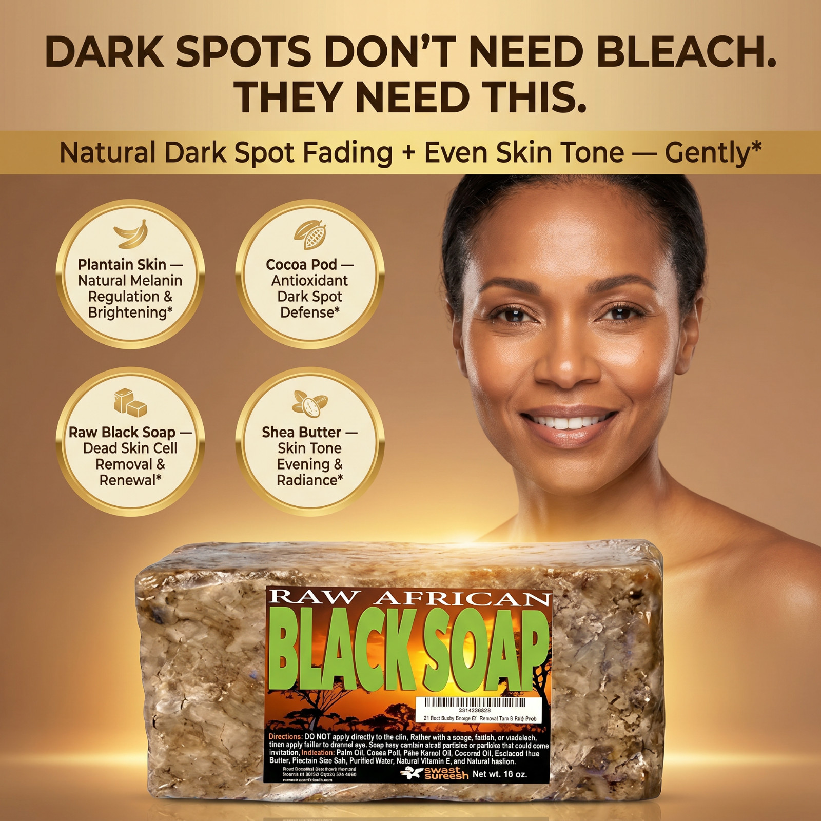 RAW AFRICAN BLACK SOAP – Acne, Eczema, Dark Spots & Deep Cleanse Eczema Relief
