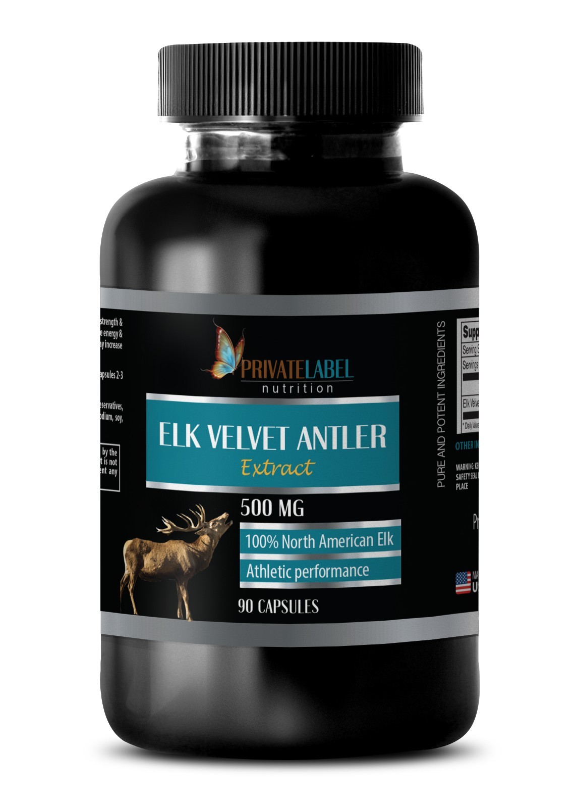 Pure IGF Deer Antler – ELK VELVET ANTLER 500mg – Male Stamina Pills -90 Capsules