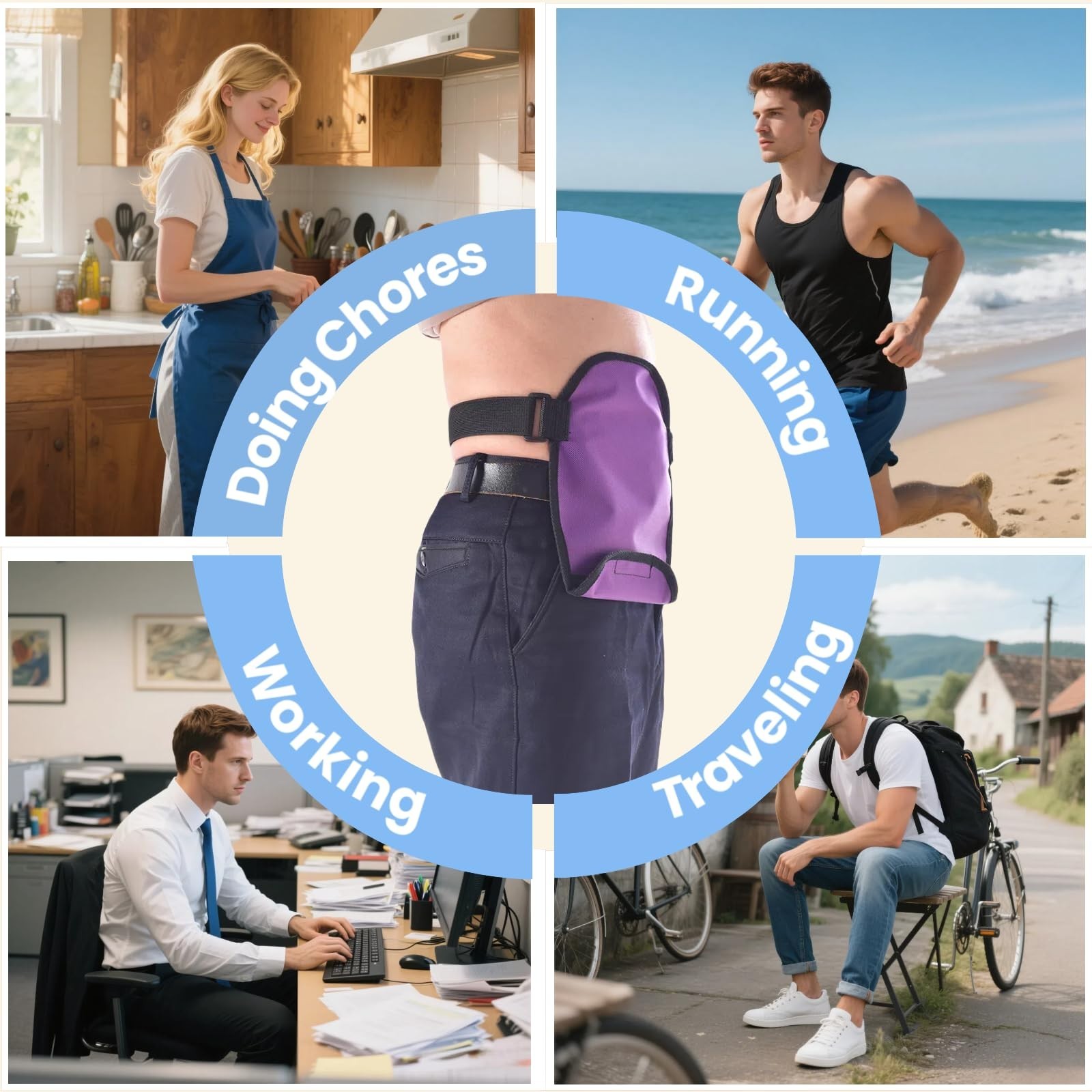 Adjustable Colostomy Bag Covers, Washable & Reusable Stoma Pouch, Leak-Proof Sho