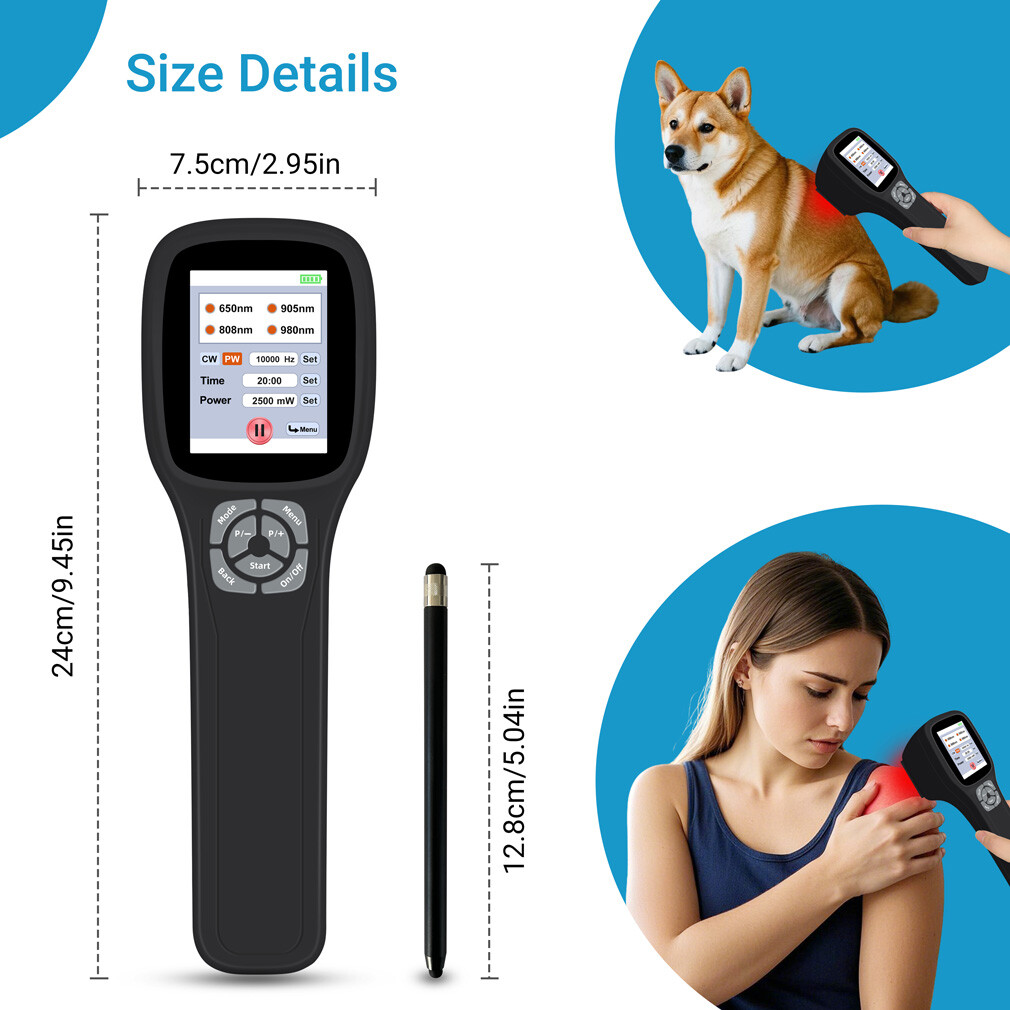 2.5W Class 3b Cold Laser Therapy Device 650nm 808nm 905nm 980nm Deep Tissue Pain