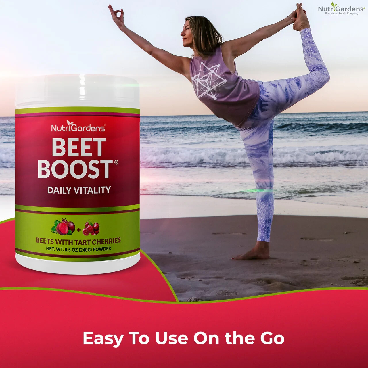 BEET BOOST With Tart Cherries for Daily Circulation Support