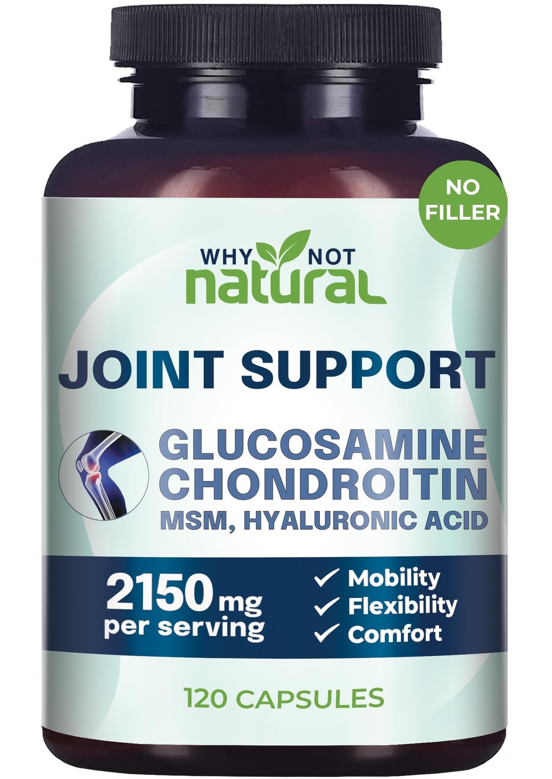 HOT-Why Not Natural Glucosamine Chondroitin MSM Joint Support Knee Health