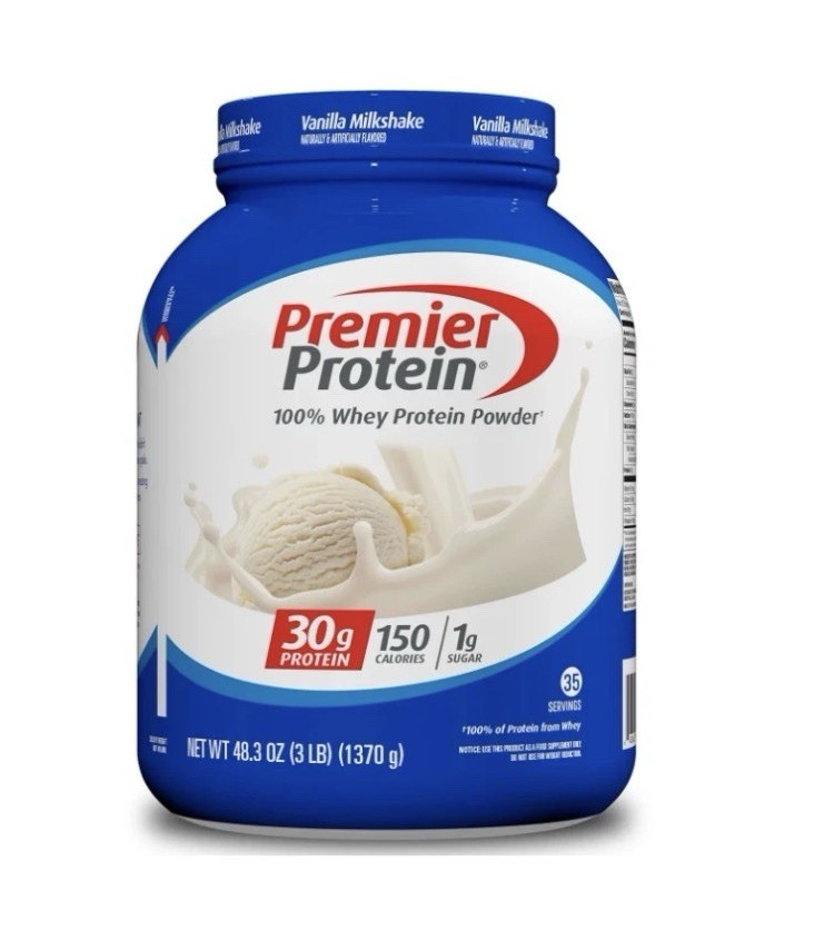 Premier Protein 100% Whey Protein Powder Vanilla Milkshake Gluten-Free Keto 3 lb