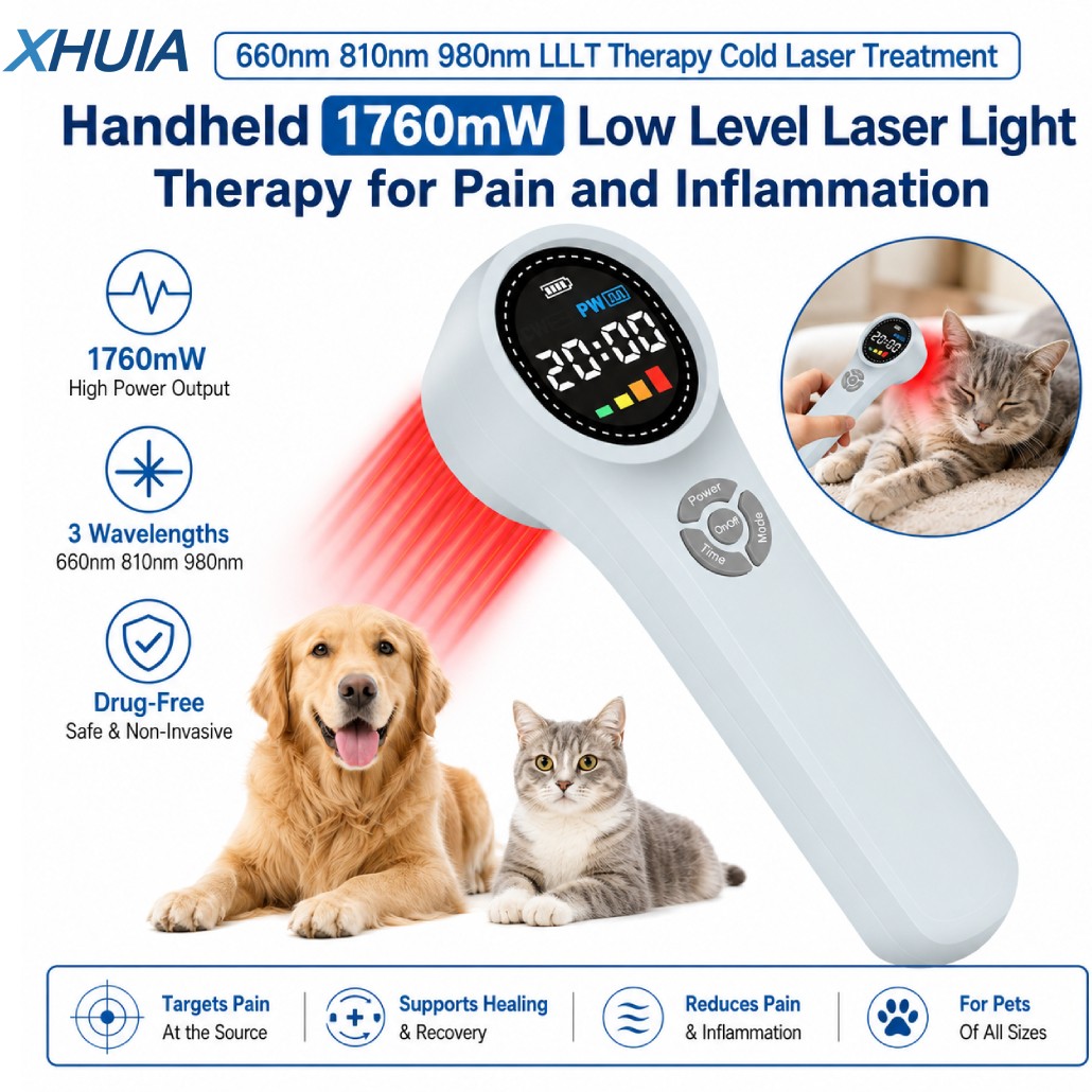1760mW Cold Laser Therapy Device 660/810/980nm for Pain Relief Wound Healing