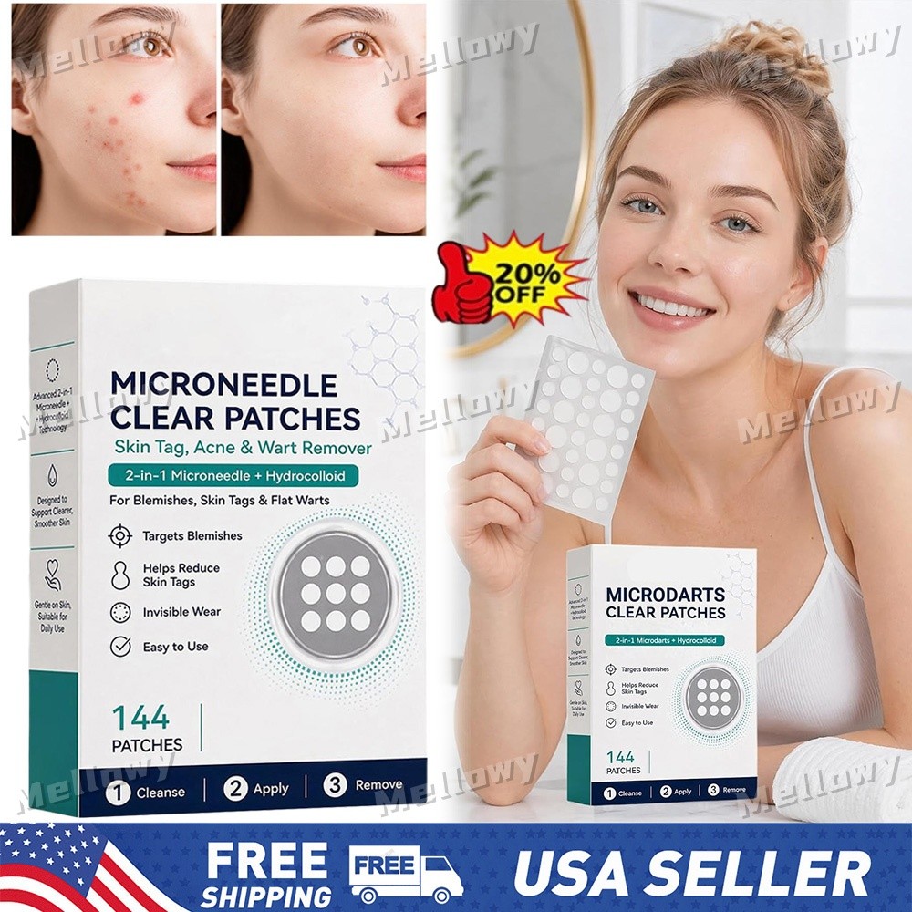 Microneedle Clear Patches, 2-in-1 Microneedle &Hydrocolloid Patch Blemish Care