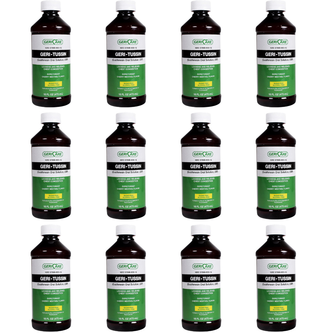 Geri-Care Geri-Tussin Cough Syrup – 16 fl oz | Robitussin (12 Pack) 5-2027