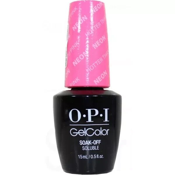 OPI GelColor Soak-Off Soluble NEON “Hotter Than You Pink”, 0.5 Fl Oz – Hot Pink