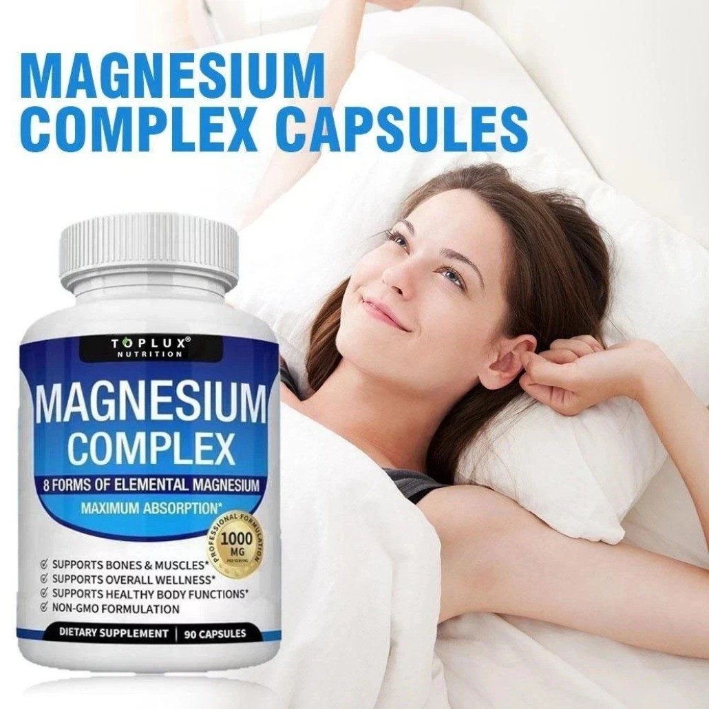 3bottles Toplux Nutrition Magnesium Complex 1000mg Supports 8 Elemental EXP2028