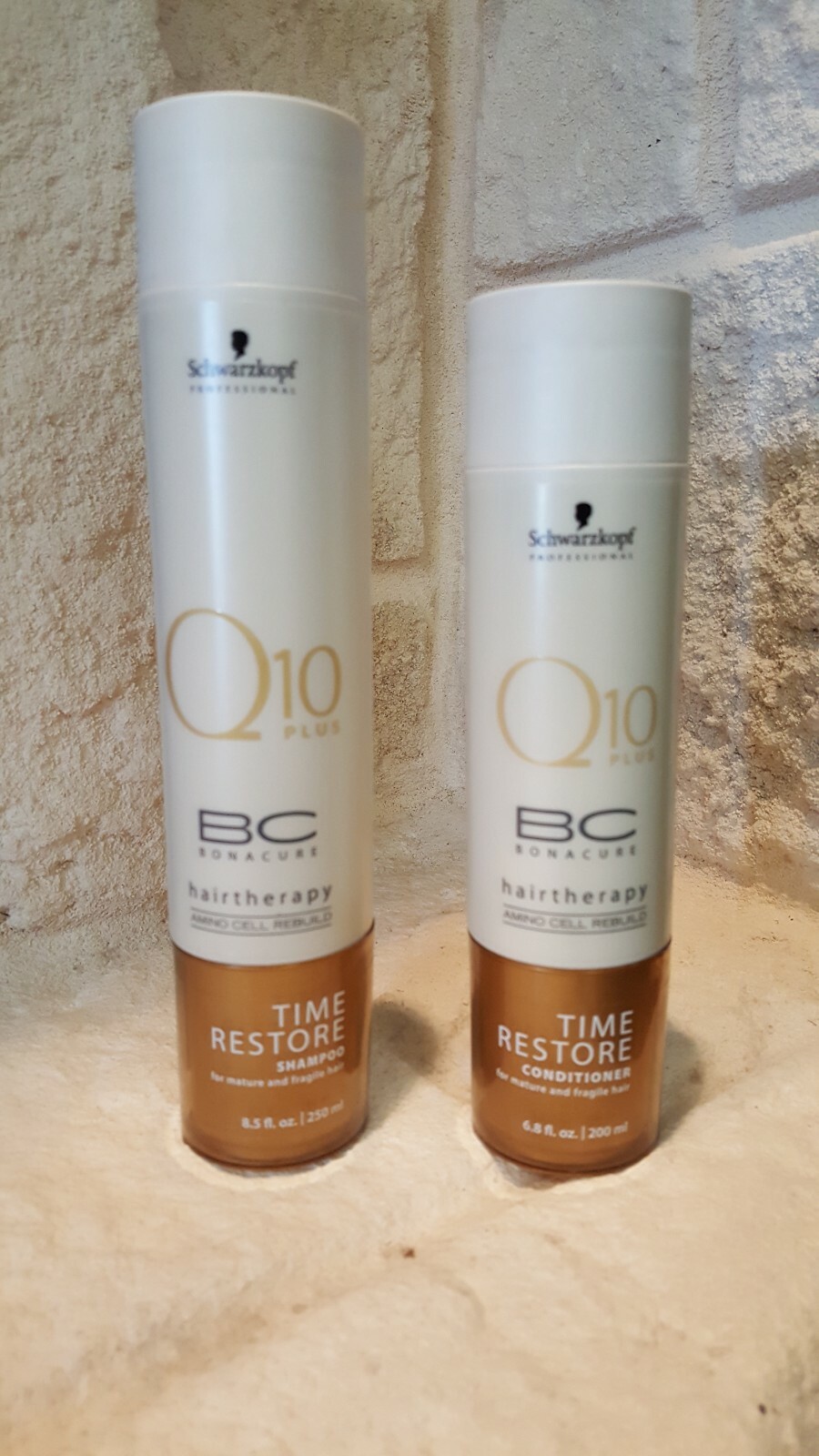 Schwarzkopf BC Bonacure Q10+ Time Restore Shampoo 8.5oz & Conditioner 6.8oz