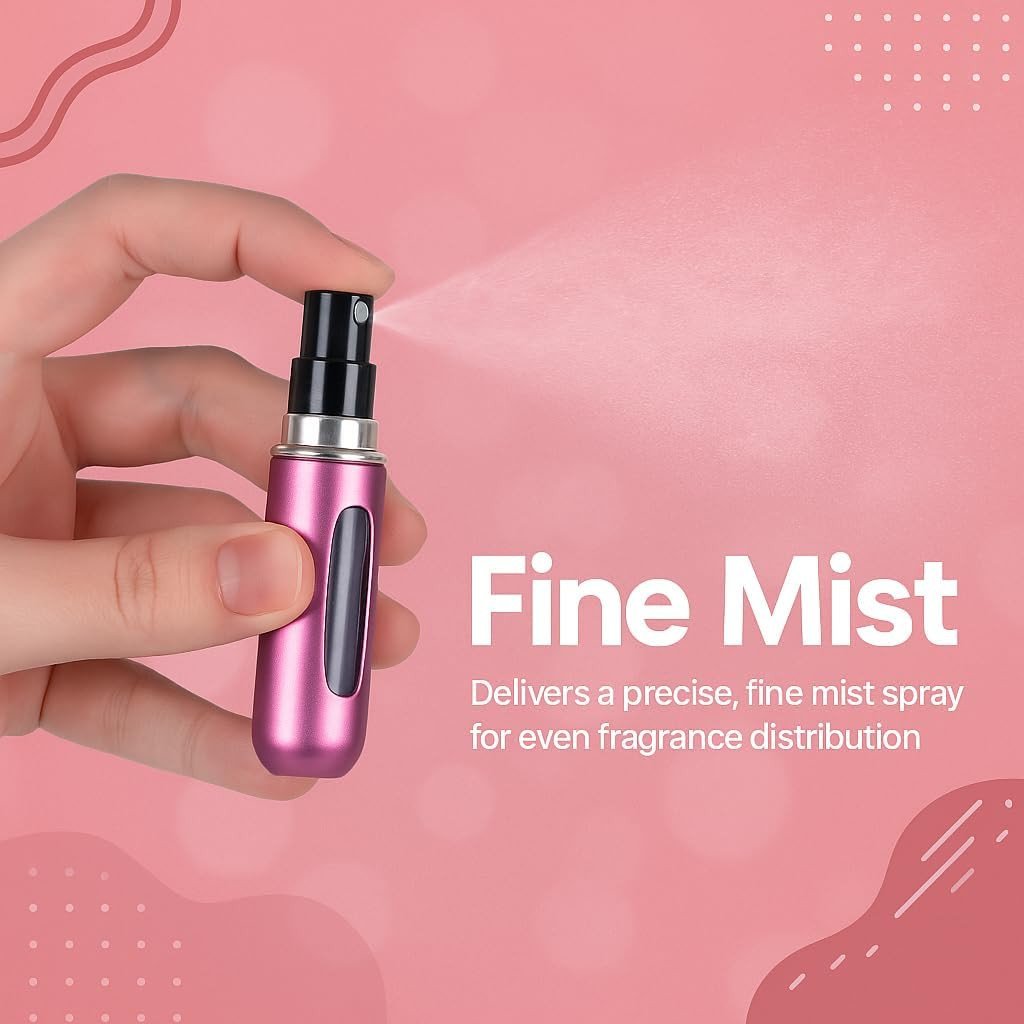 Mini Refillable Perfume Atomizer 5Ml – Travel-Size Spray Bottle for Fragrance, E