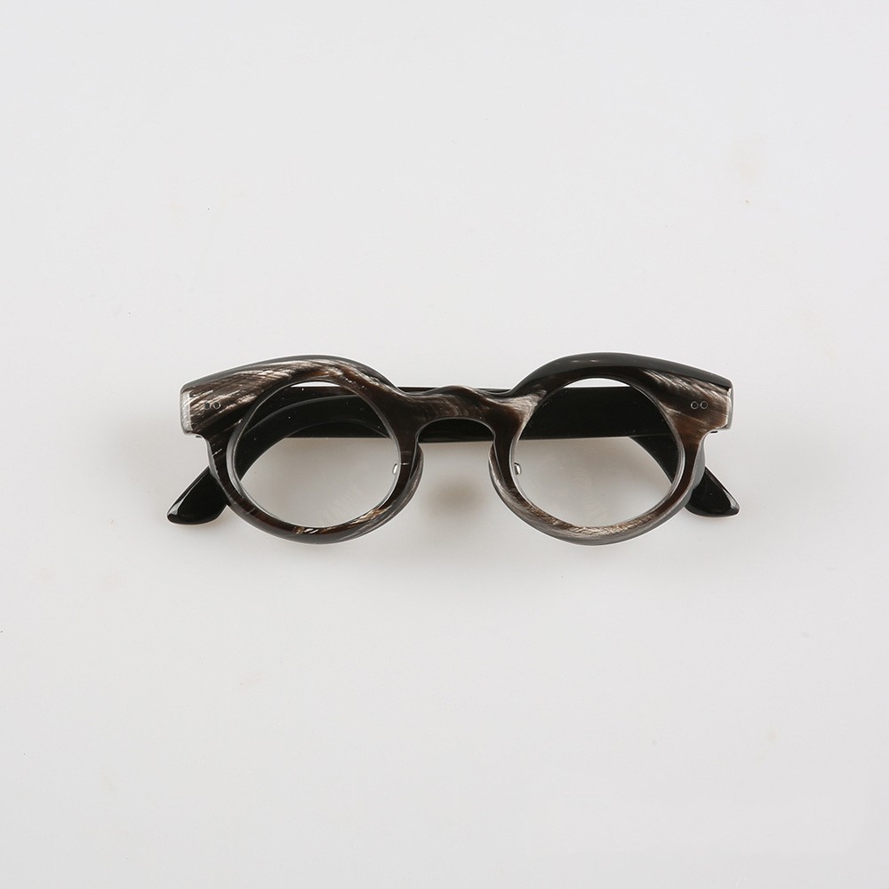 Man Eyeglass Frames Retro Irregular Thick Handmade Buffalo Horn Glasses Frame