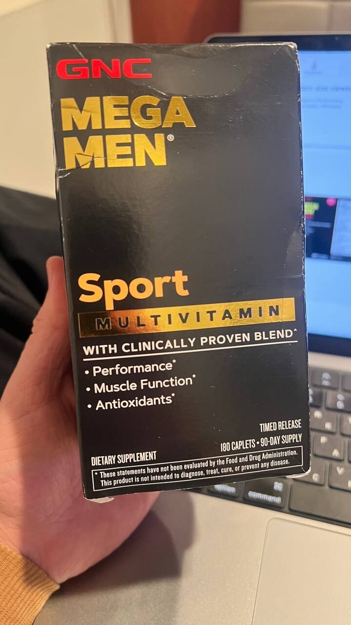 GNC Mega Men Sport Multivitamin 180 Tablets Free Ship Exp 04/2026
