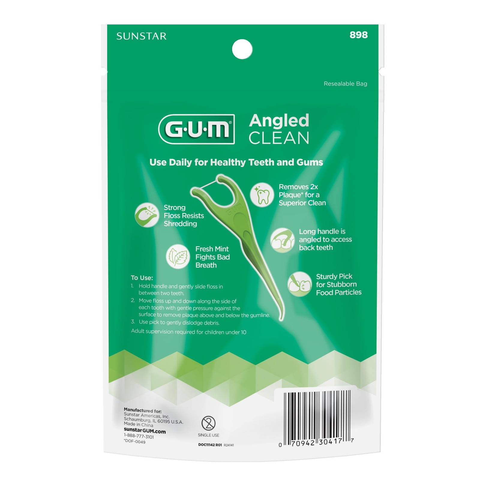 Angled Floss Picks, Perfect for Tight Teeth, Extra Strong Shred-Resistant Den…