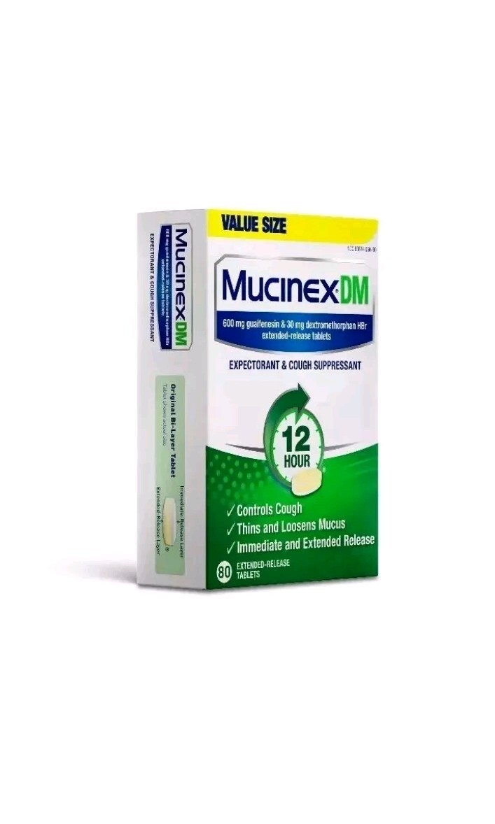 MUCINEX DM 12HR VALUE SIZE 80CT Expectorant &Cough Suppressant, 5/28 LAST 1!