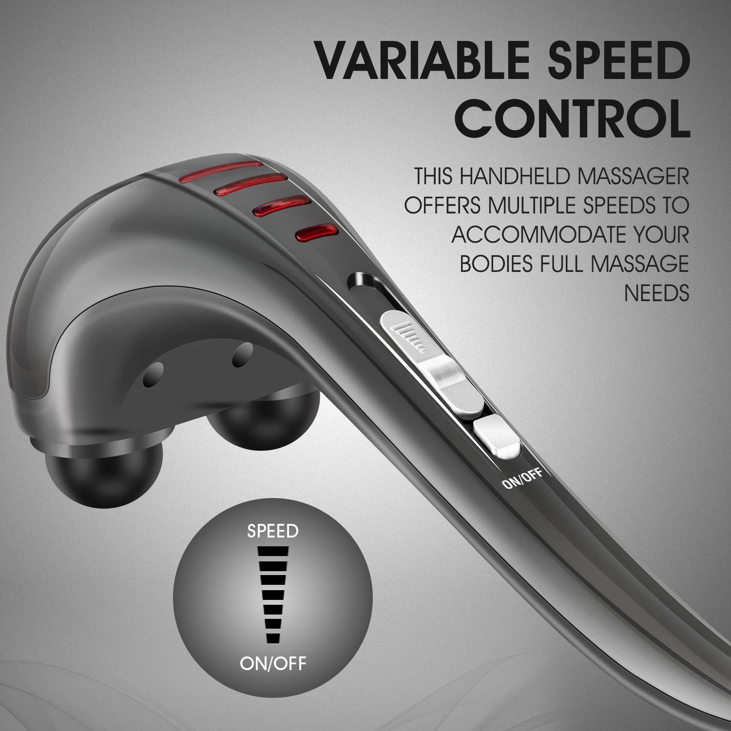 Electric Handheld Neck & Back Massager – Deep Tissue Percussion Relief for Muscl