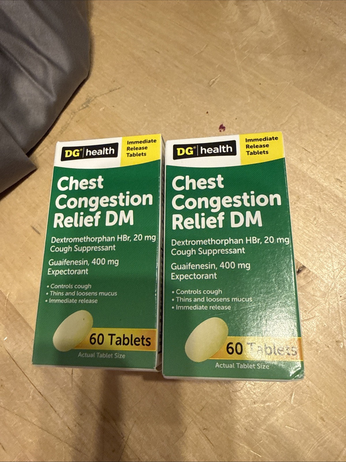 2 DG Health Chest Congestion Relief DM 60 Tablets Ea. Ex.8/2028