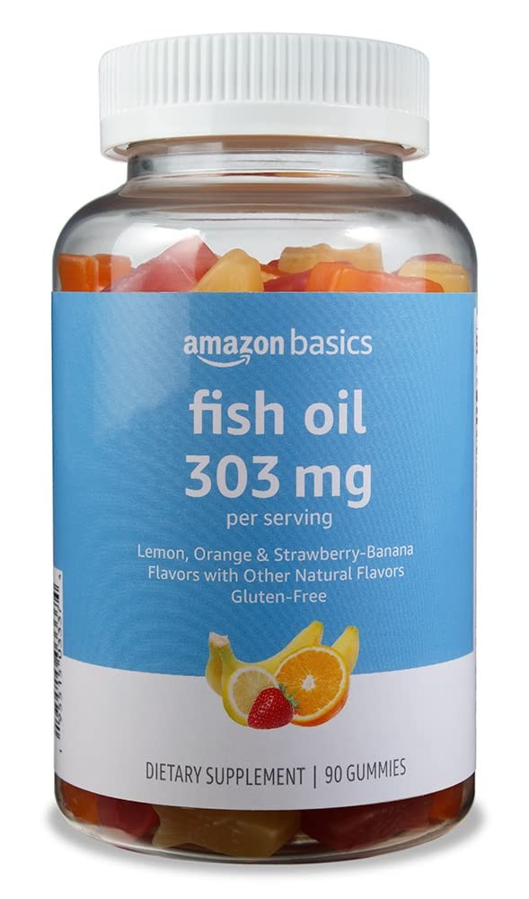 Fish Oil 303 Mg, Lemon, Orange & Strawberry-Banana Flavors, 90 Gummies (2 per Se