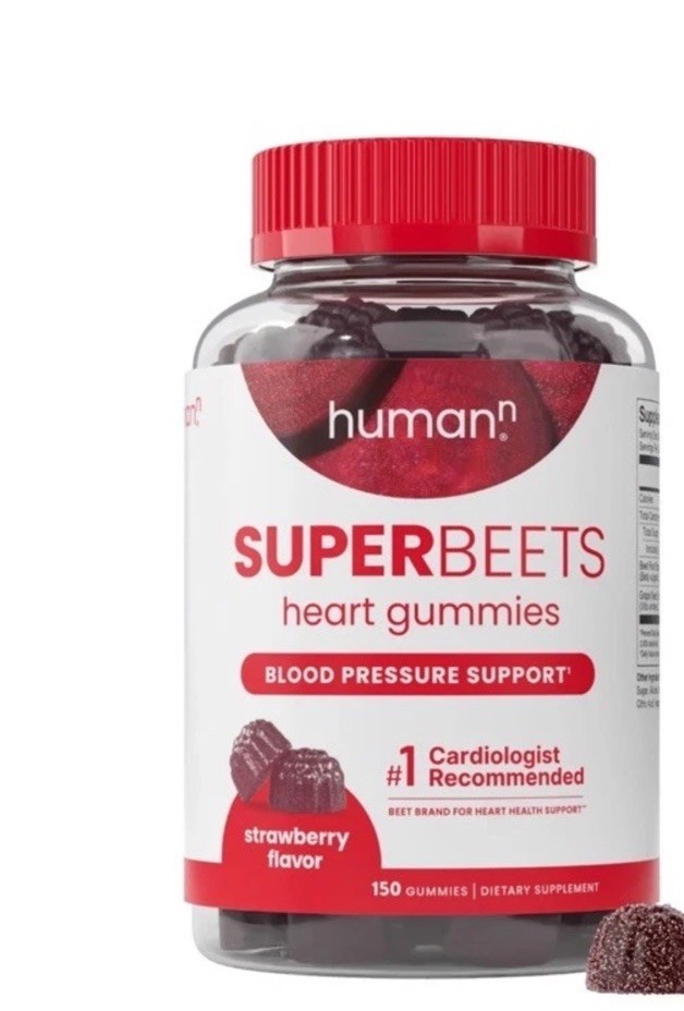Humann SuperBeets Heart Gummies, 150ct, Strawberry Flavor Blood Pressure Support