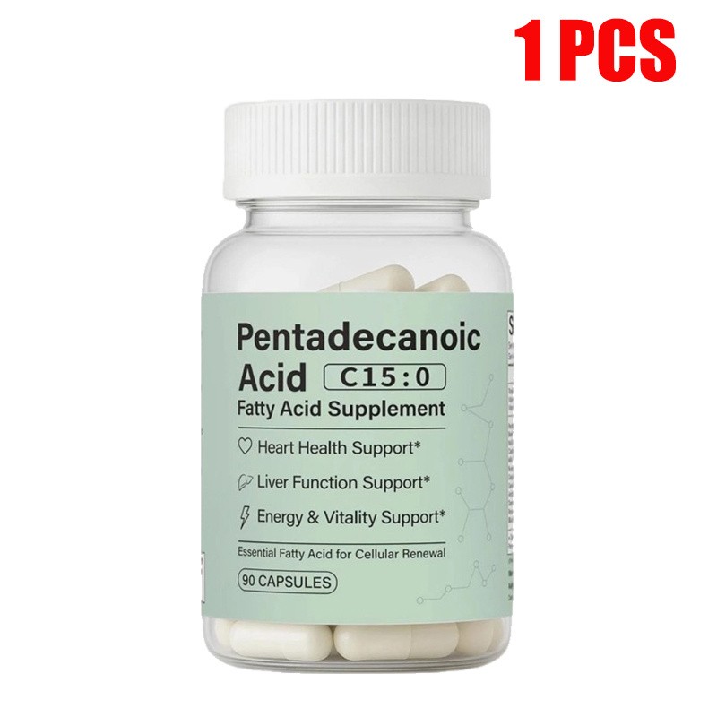 Pentadecanoic Acid Capsules, C15:0 Fatty Acid Supplement – Pure Plant-Based