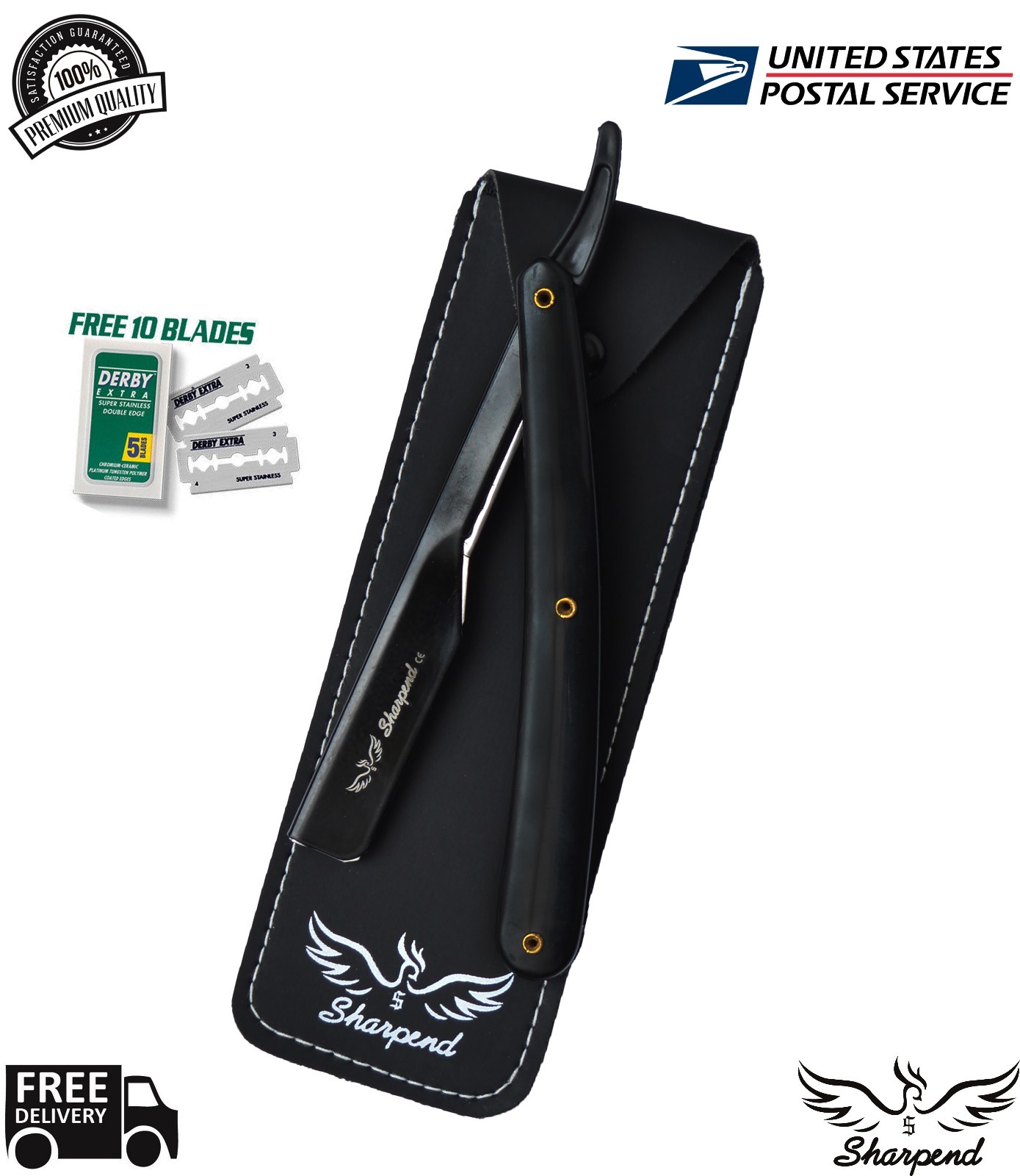Straight Edge plastic Handle Shaving Razor Knife Hair Feathering Trimming Shaver