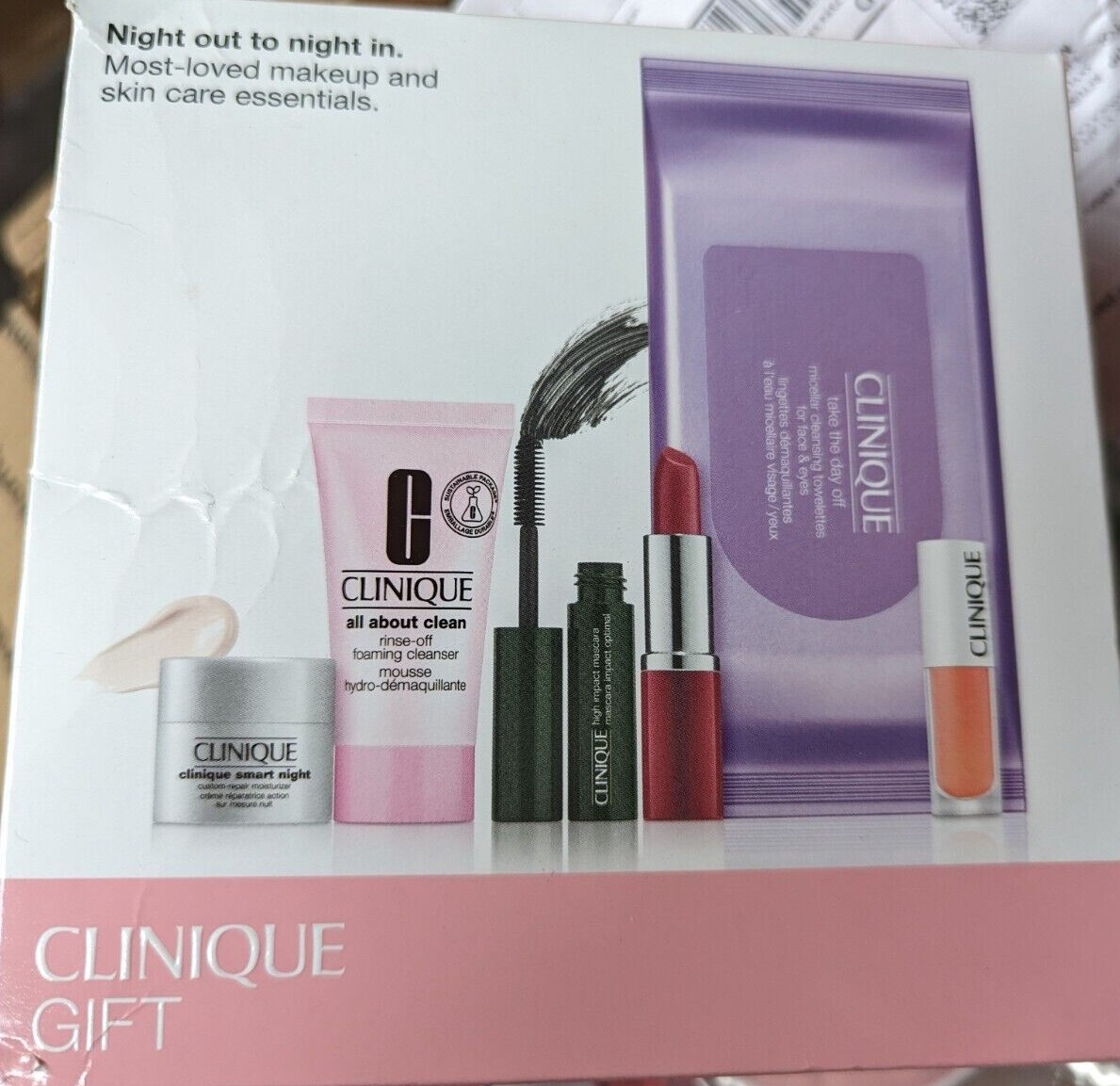 6 PC CLINIQUE Day-to-night out essentials Gift Set Travel Size Makeup+Skin Care