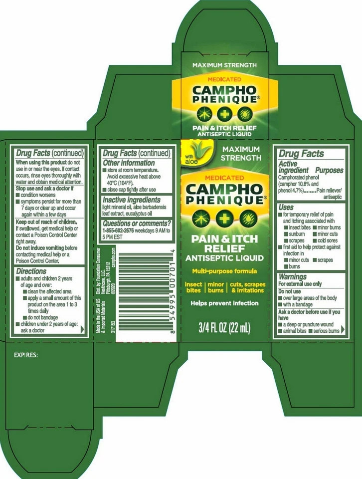 3 Pack Campho-Phenique Antiseptic Liquid 0.75 Oz (22 ml) Each Fast Shipping
