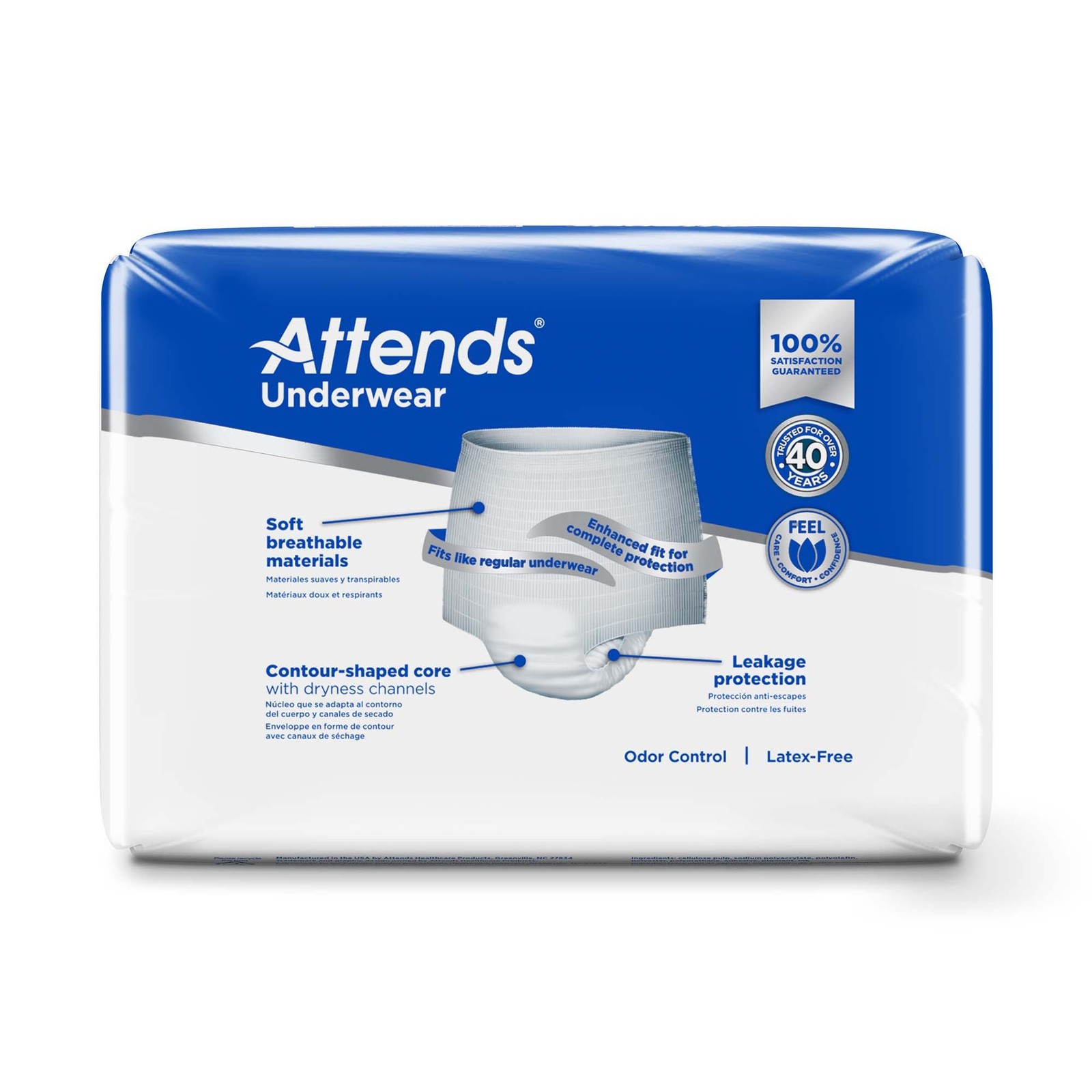 Attends Disposable Underwear Medium Moderate 80 Ct