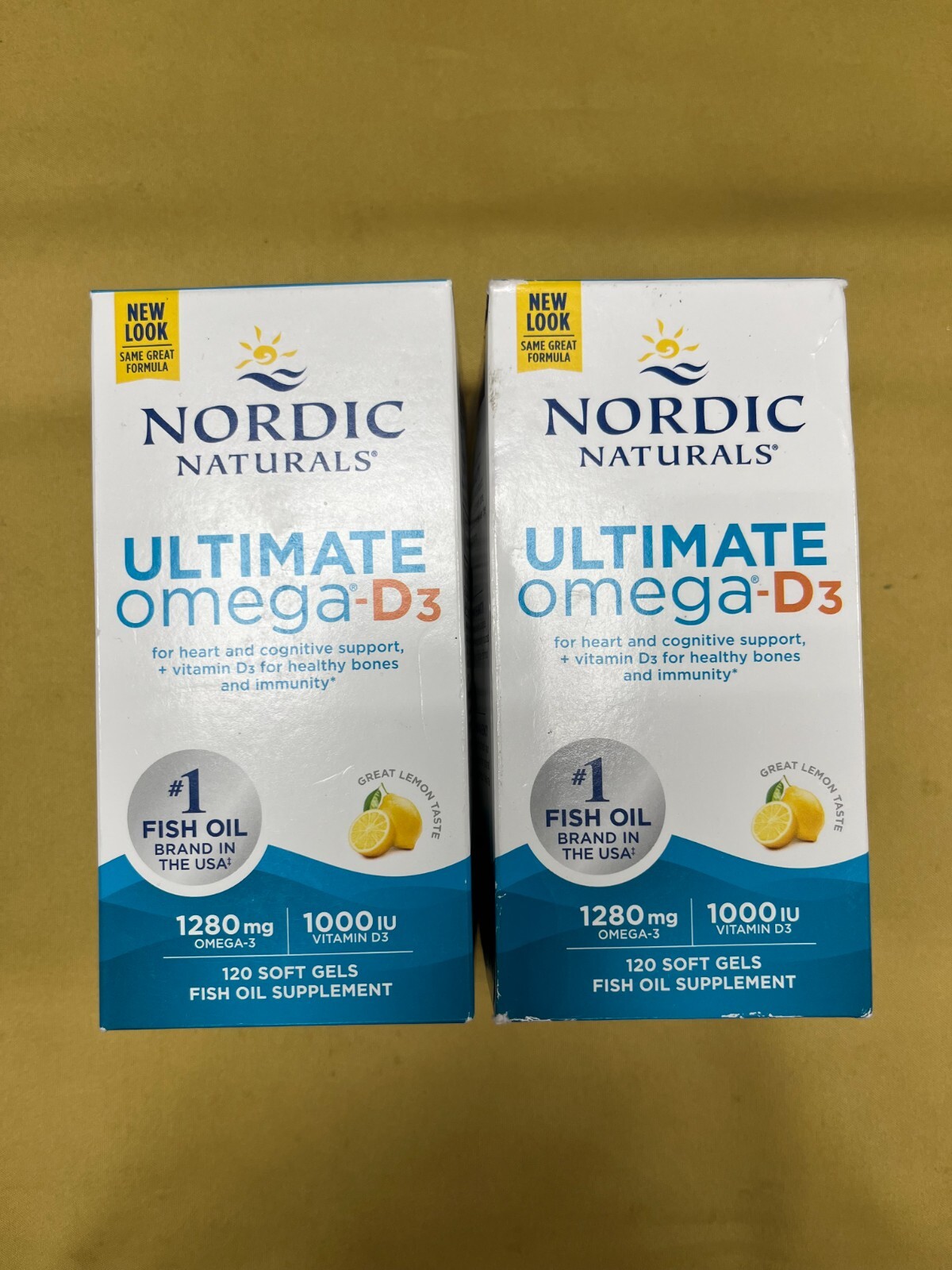 2 New Nordic Naturals Ultimate Omega-D3 1280mg – 120 Soft Gels Each Box Ex. 2026