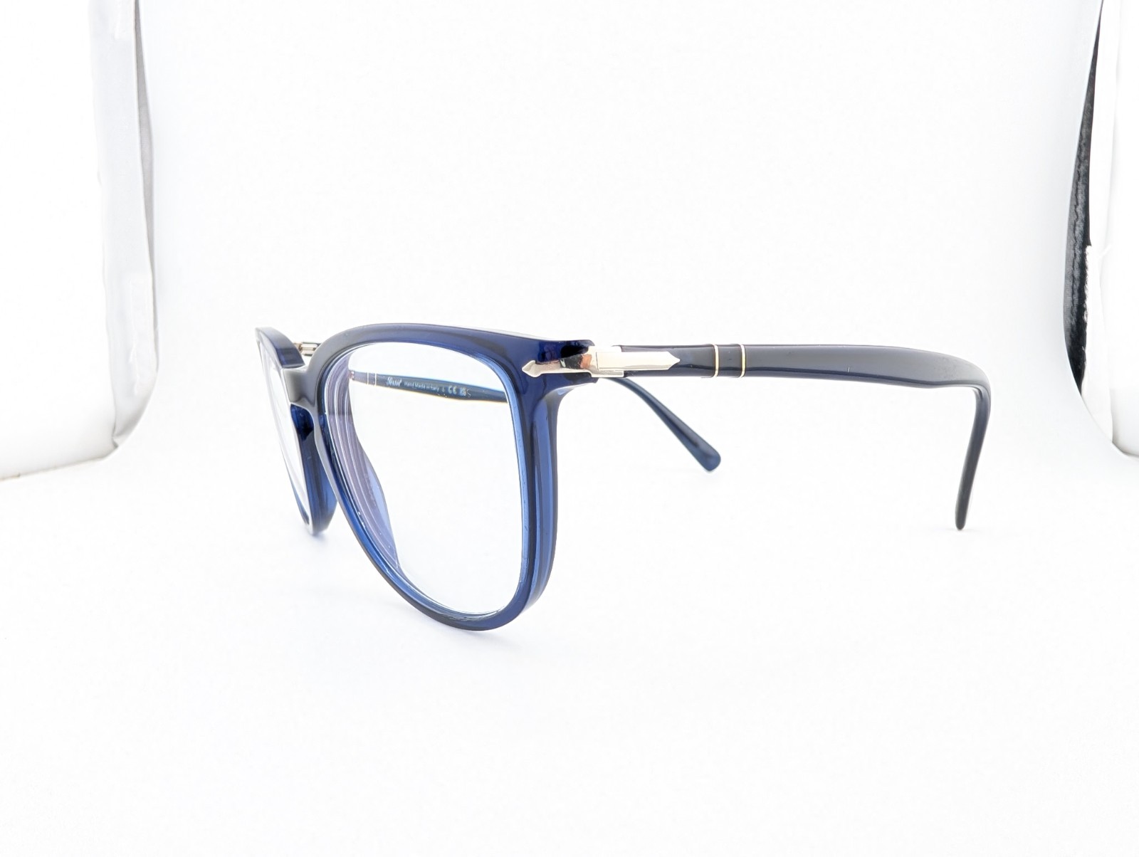 Persol Eyeglasses Frames Only, 3240-V 181, 52-19-145, Blue, Made in Italy