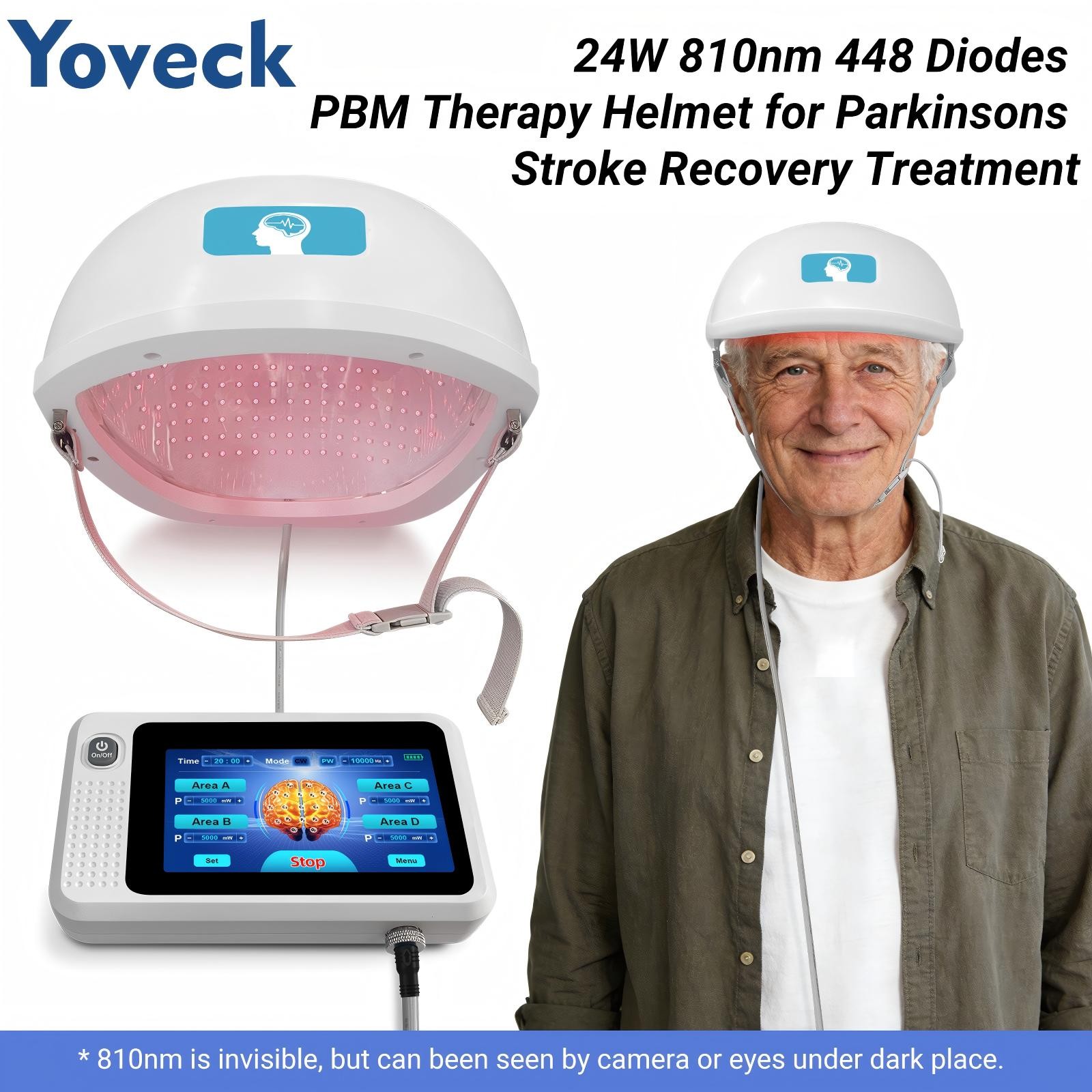 Upgraded 810nm Medical Brain Helmet 448 Diodes for Stroke Parkinson Brain Health