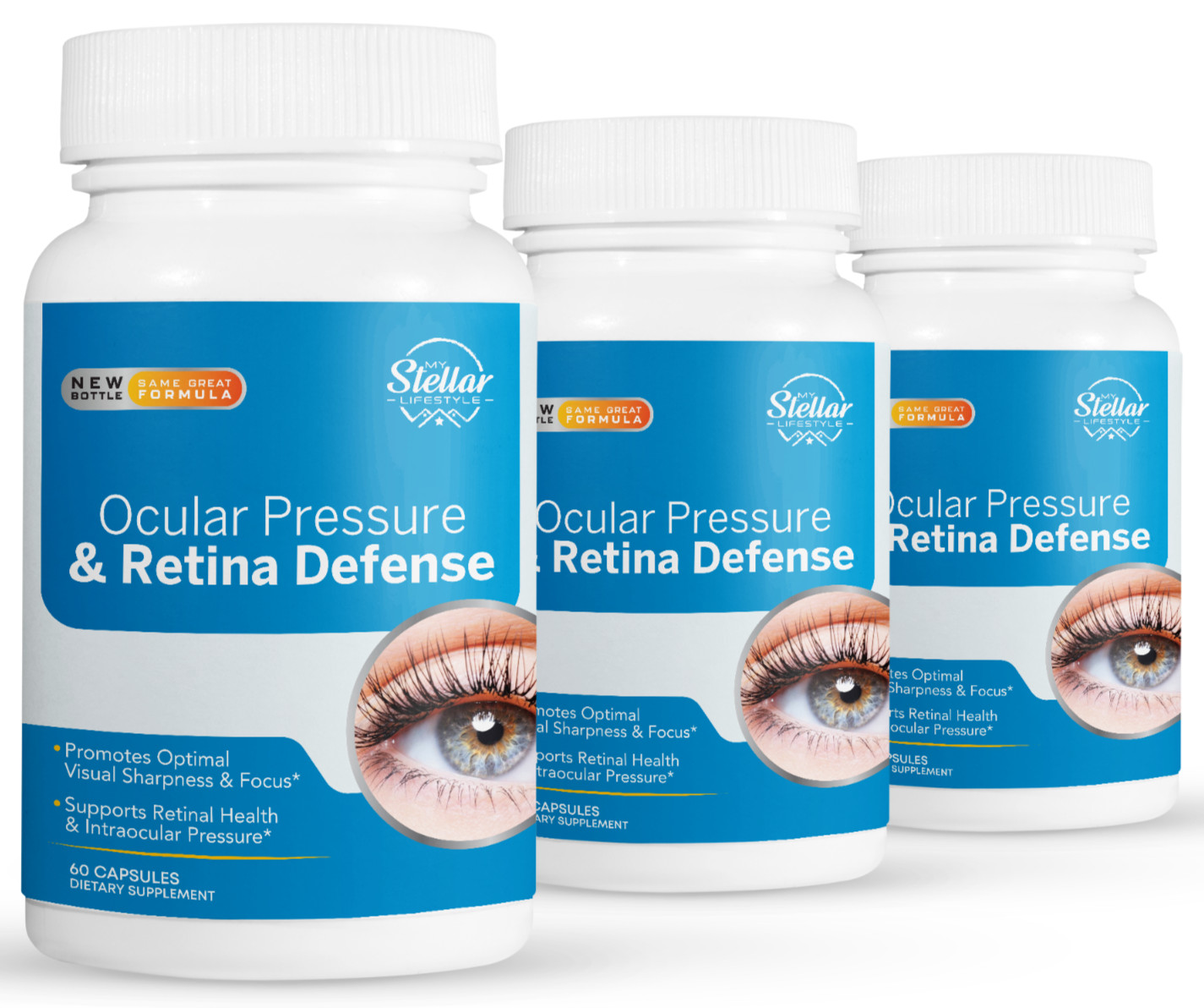 3 Pack Ocular Pressure & Retina Defense, salud intraocular-60 Cápsulas x3