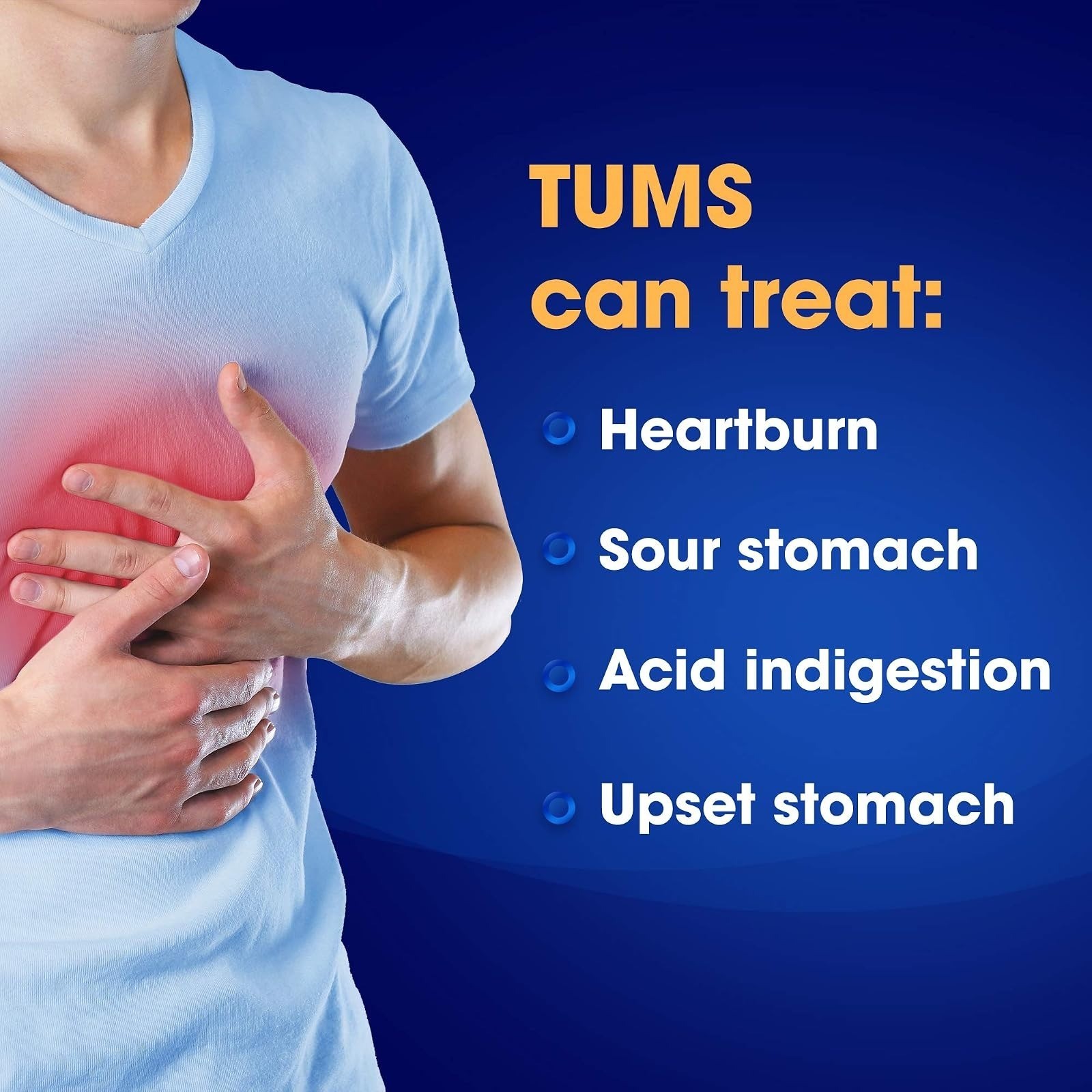 TUMS Extra Strength Antacid Tablets, 96 Count – Berry Flavor