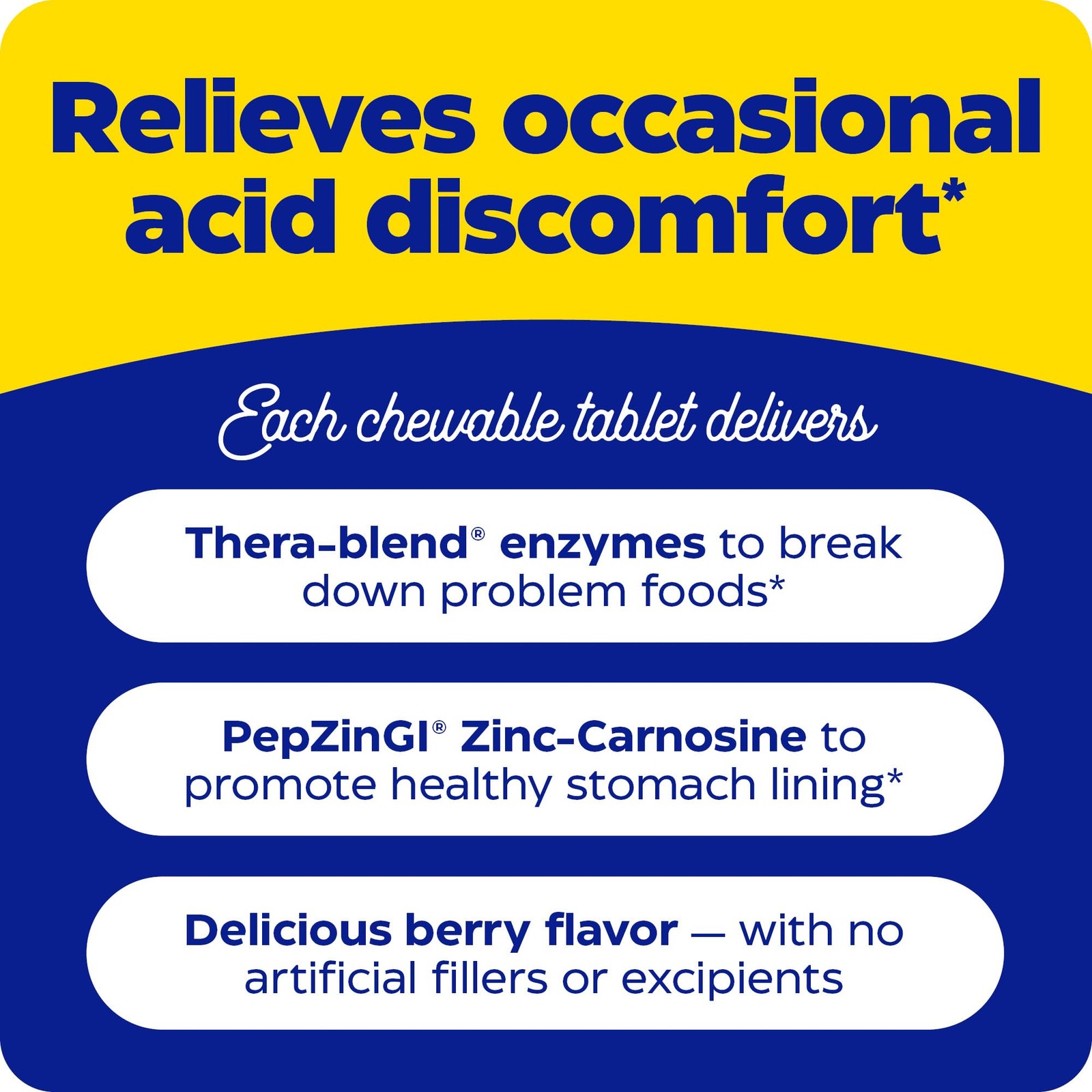 – Chewable Acid Soothe, Supports the Relief of Occasional Heartburn + Indiges…
