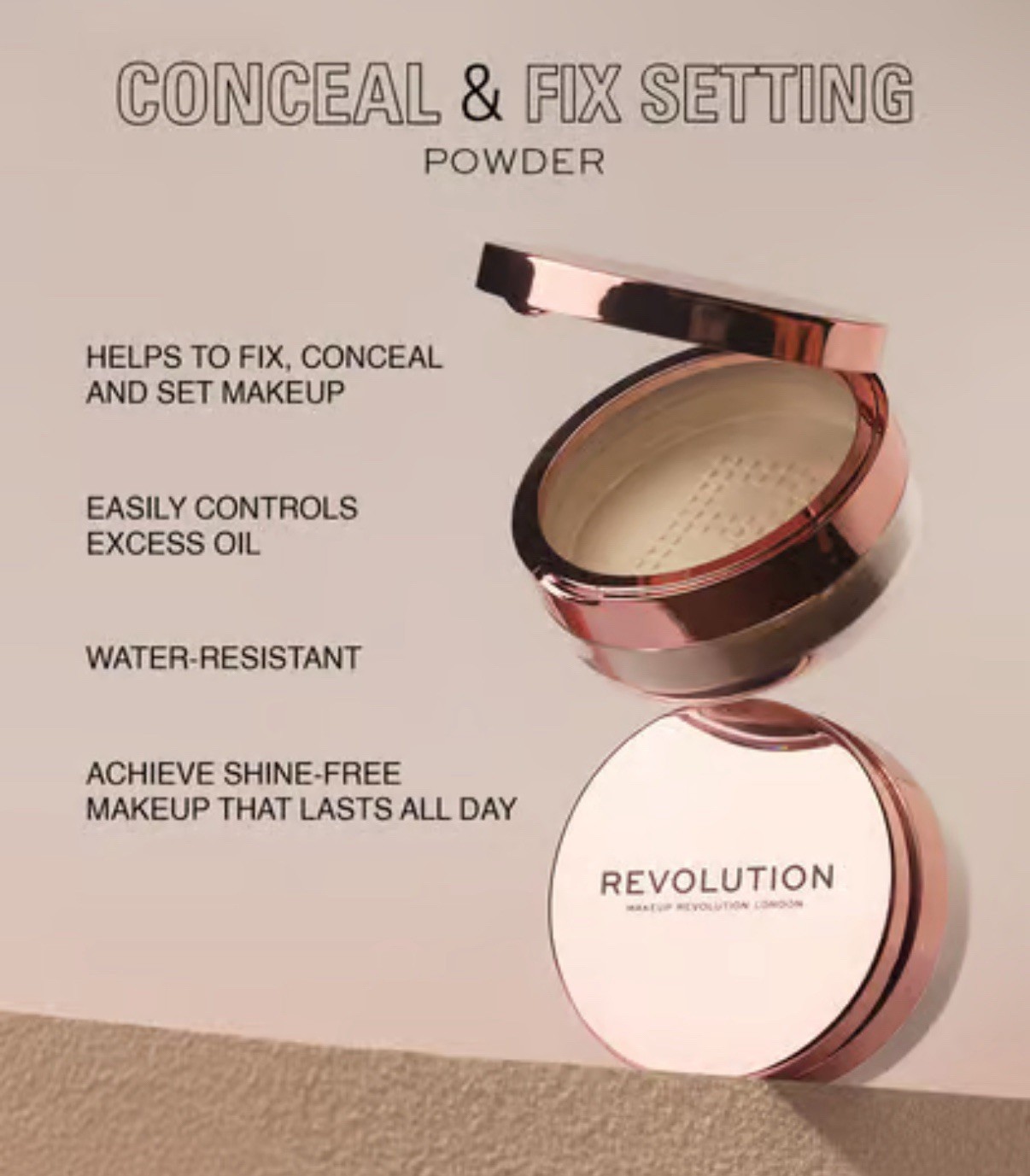 Makeup Revolution Conceal & Fix Loose Setting Powder Light Yellow 0.45oz