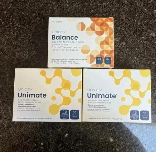 Share Unicity Unimate lemon 60 Pkt And 30 Balance 09/28 SEALED FREE SHIPPING