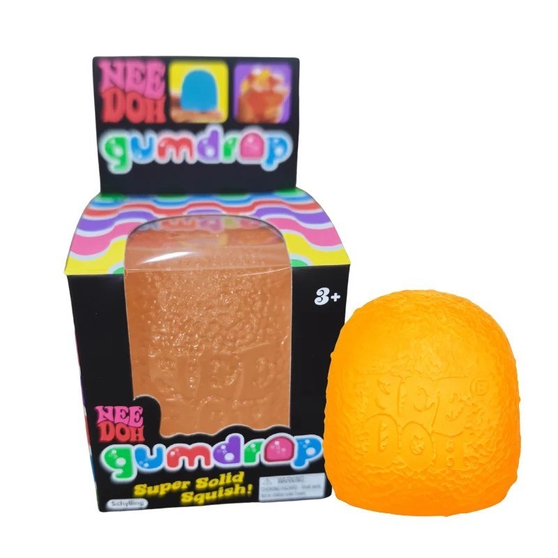 NeeDoh Gumdrop Super Solid Squish Stress Ball Fidget Toy Soft Sensory Toy 3 Colo