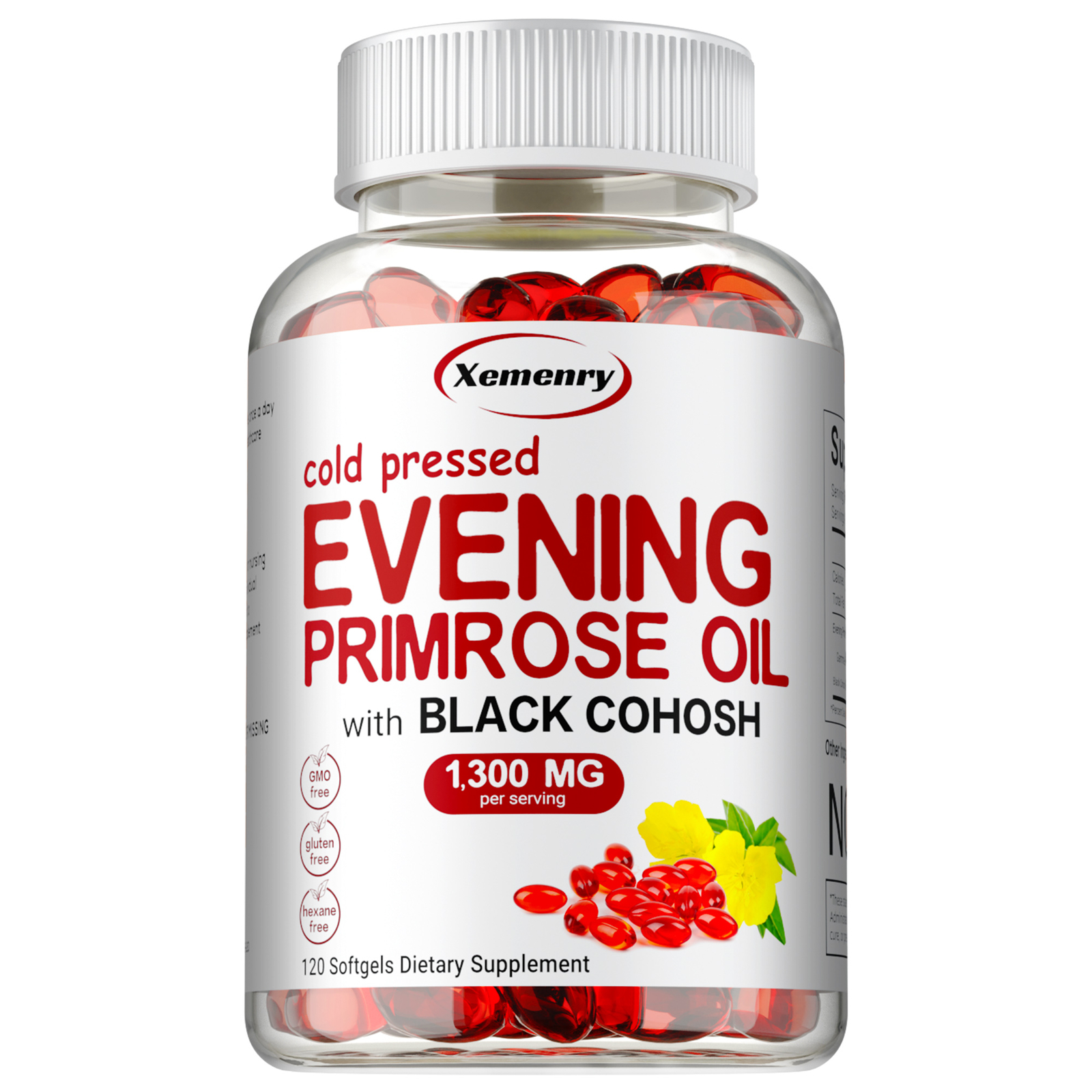 Evening Primrose Oil Capsules 1300mg – Healthy Skin Supports, Hormonal Balance