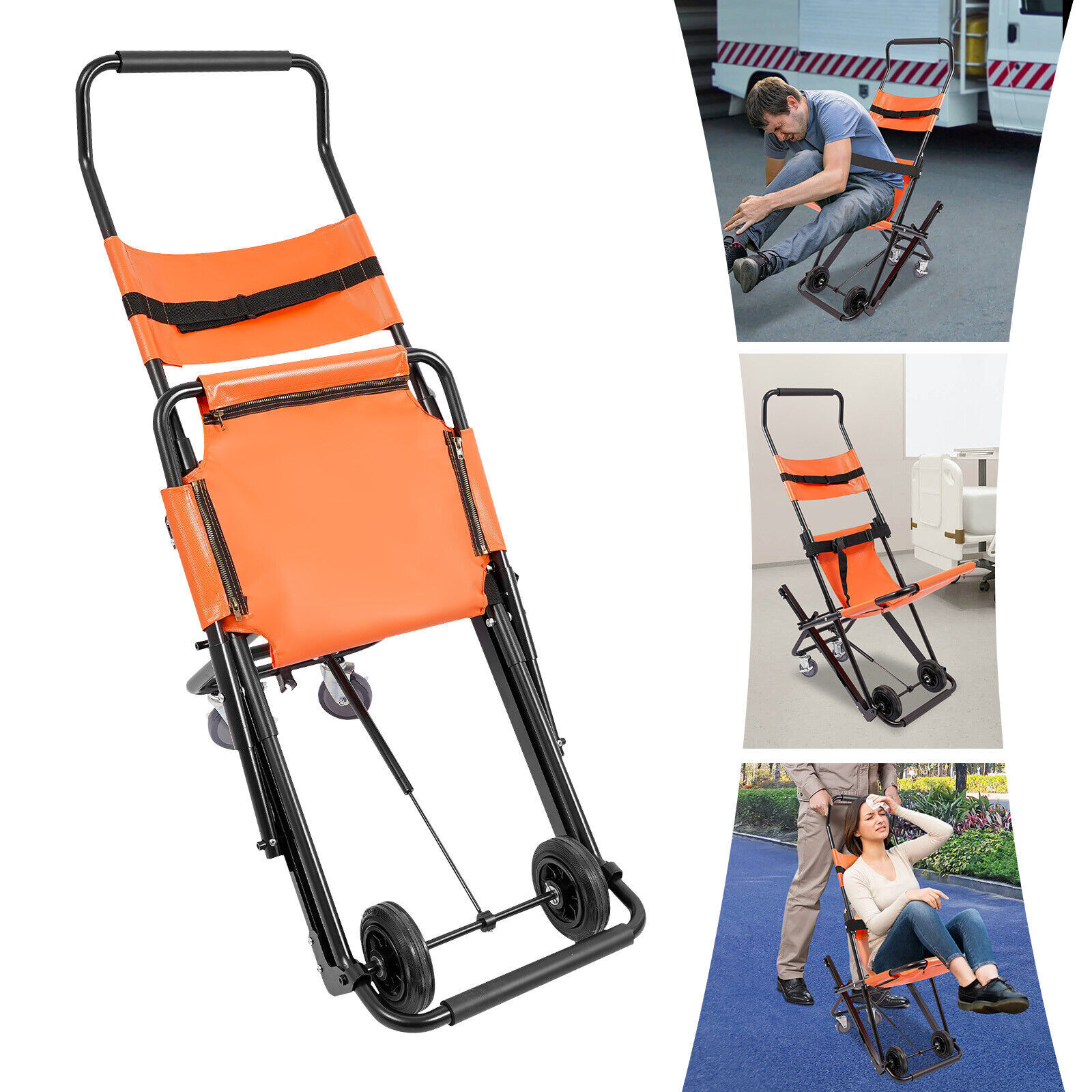 Manual Stair Chair Foldable Emergency Stair Chair Portable Transport Stair Chair