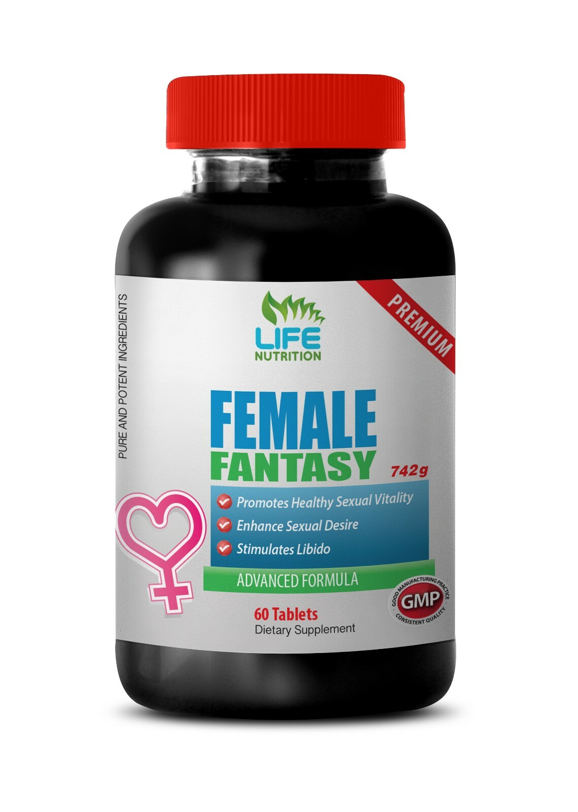 AROUSAL BOOSTER PILLS FOR WOMEN – FEMALE FANTASY 742mg – 1 Bottle 60 Tablets