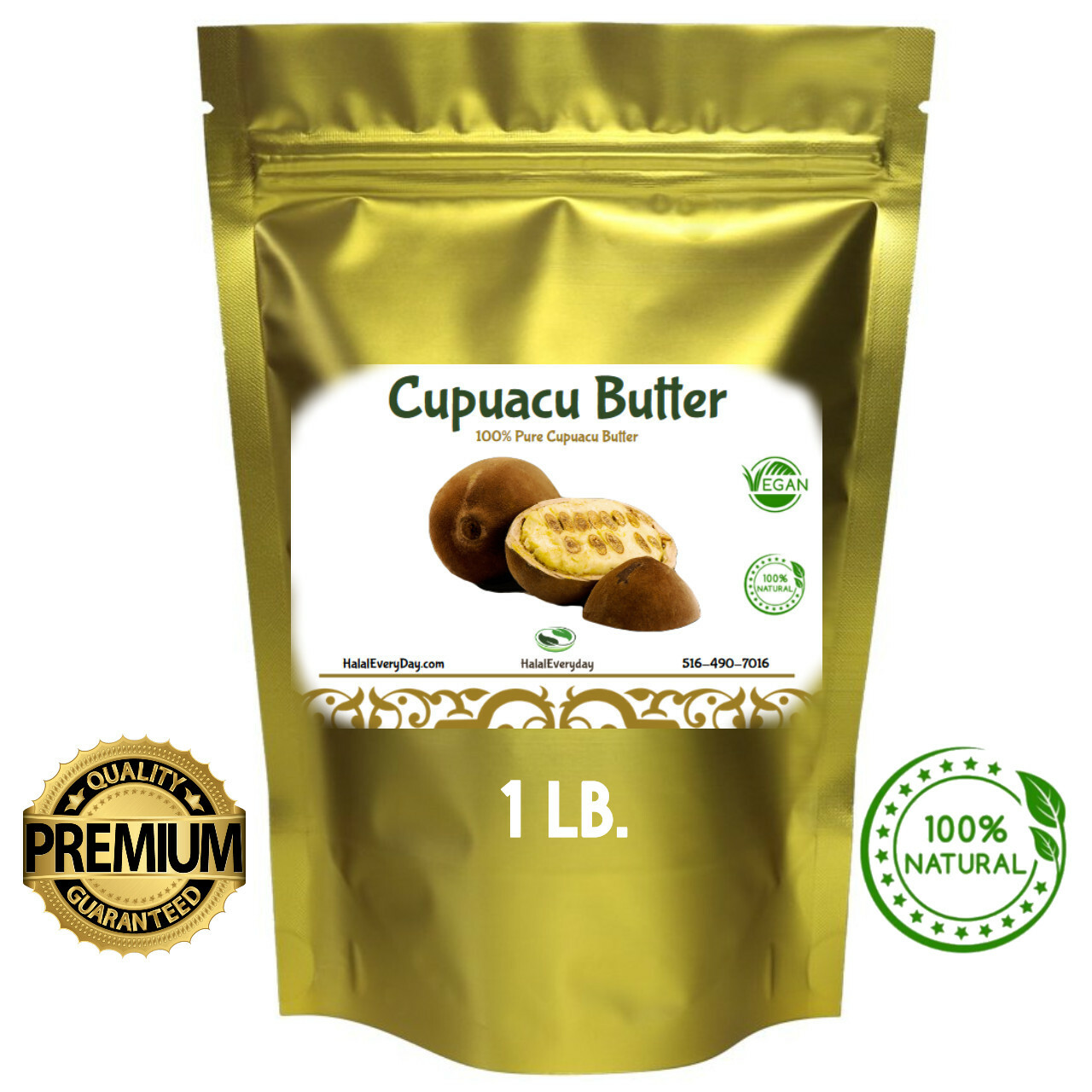 Cupuacu Butter PREMIUM QUALITY Pure & Natural Organic Refined Cold Pressed 1 LB