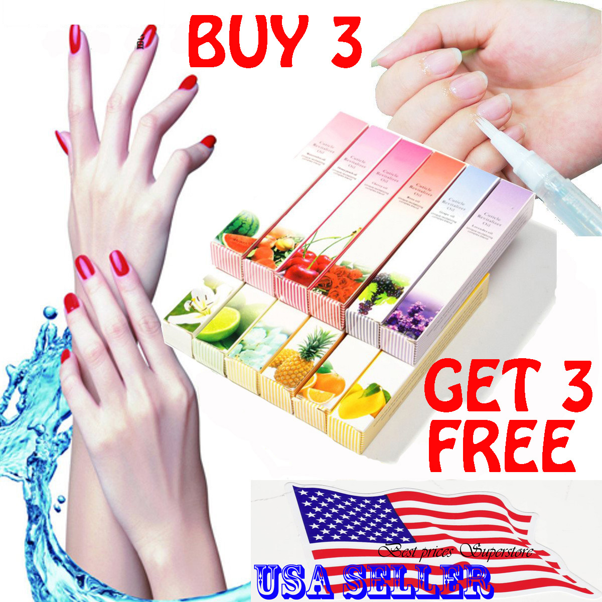Mix Taste Cuticle Revitalizer Oil Pen Nail Art Care Treatment Manicure