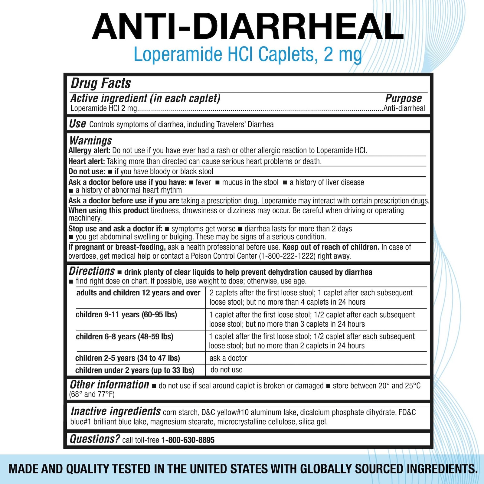 Puregen Labs Anti-Diarrheal Caplets – 24 Count – 2 mg Loperamide Hydrochlorid…