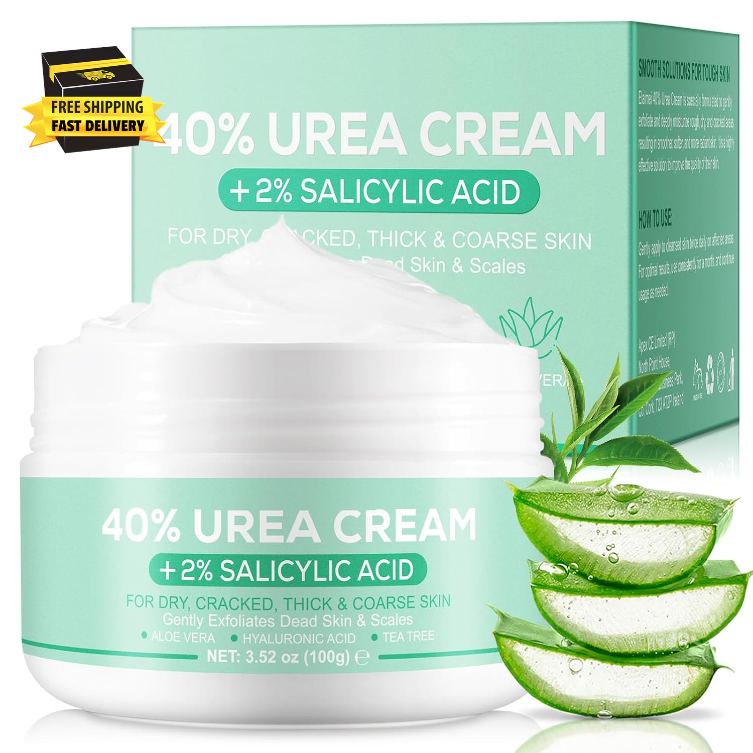Urea Cream 40 Percent for Feet Maximum Strength-Urea Foot Cream 40% for Dry Crac
