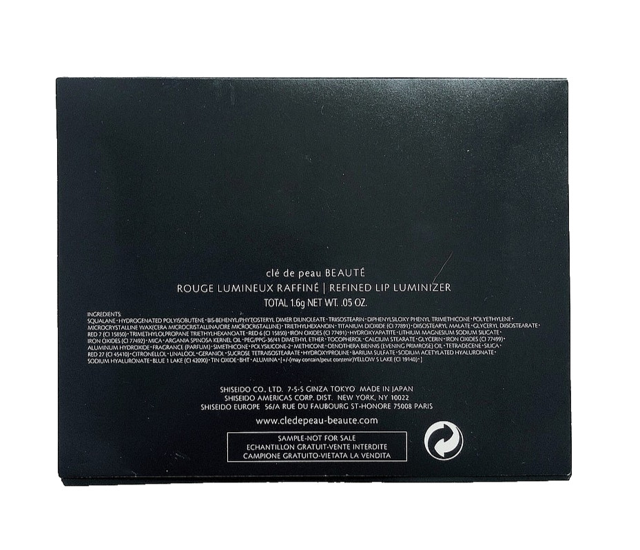 Cle de Peau Refined Lip Luminizer Samples in Card Quad – 4 Shades – 4, 6, 9, 12
