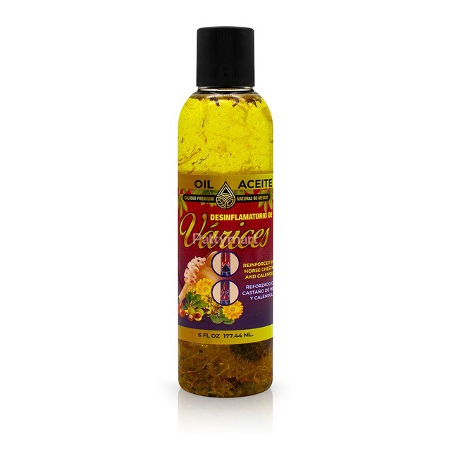 VARICOSE VEINS OIL REINFORCED WITH CALENDULA & HORSE CHESTNUT 4 OZ