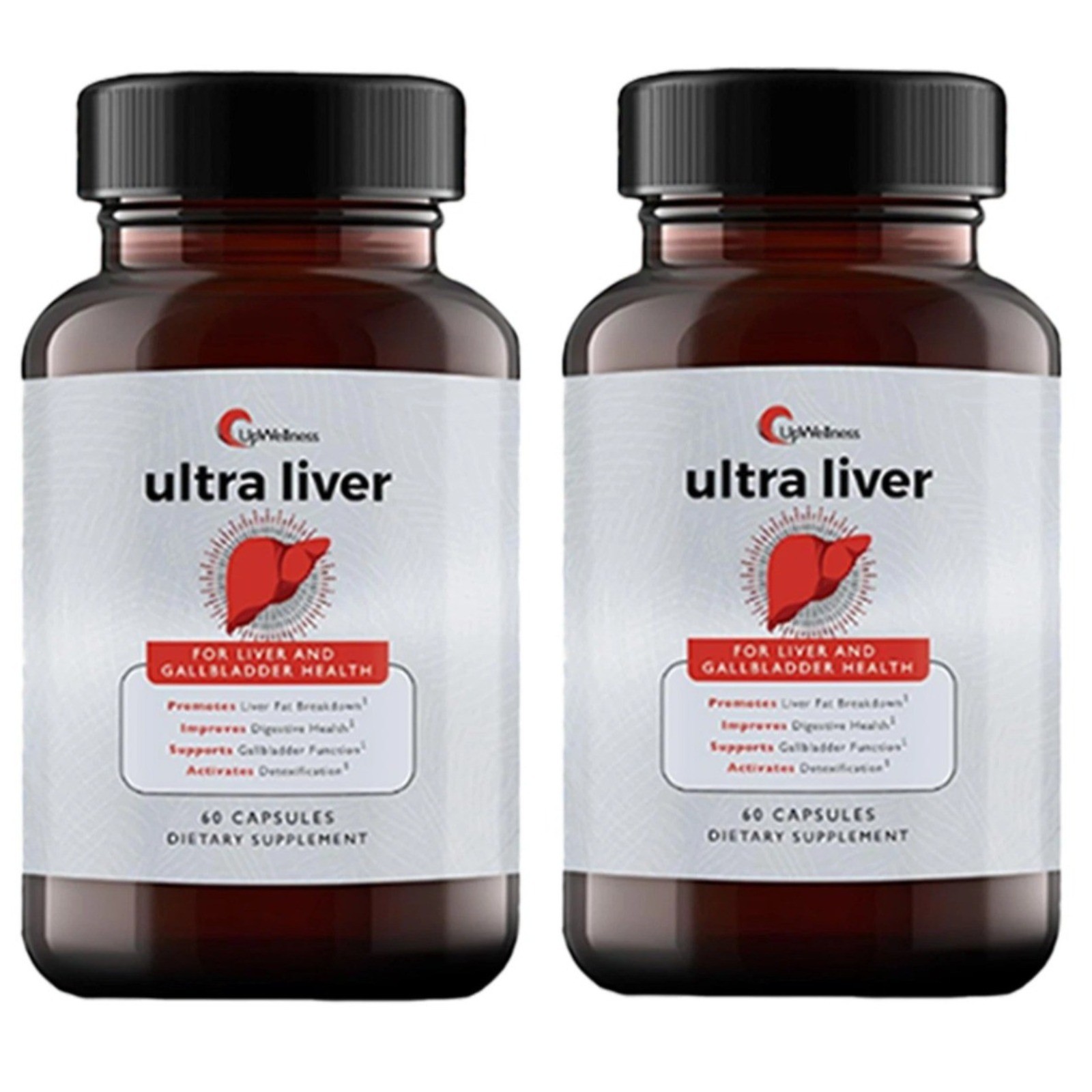 UpWellness 2x Ultra Liver Supplement Liver Health & Gallbladder Support sealed
