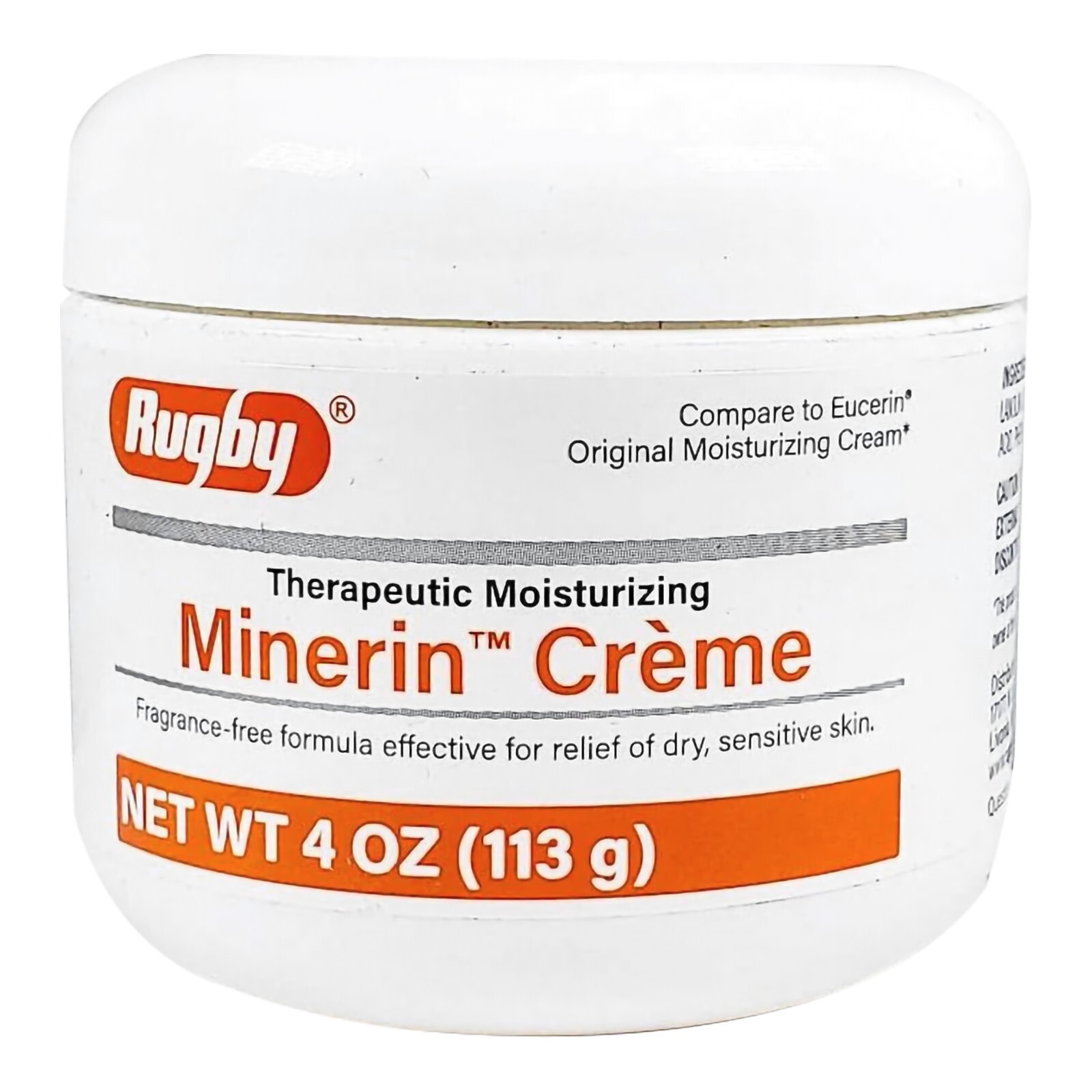Major Rugby Minerin Creme Dry Skin Relief Hand and Body Moisturizer lotion 4 oz