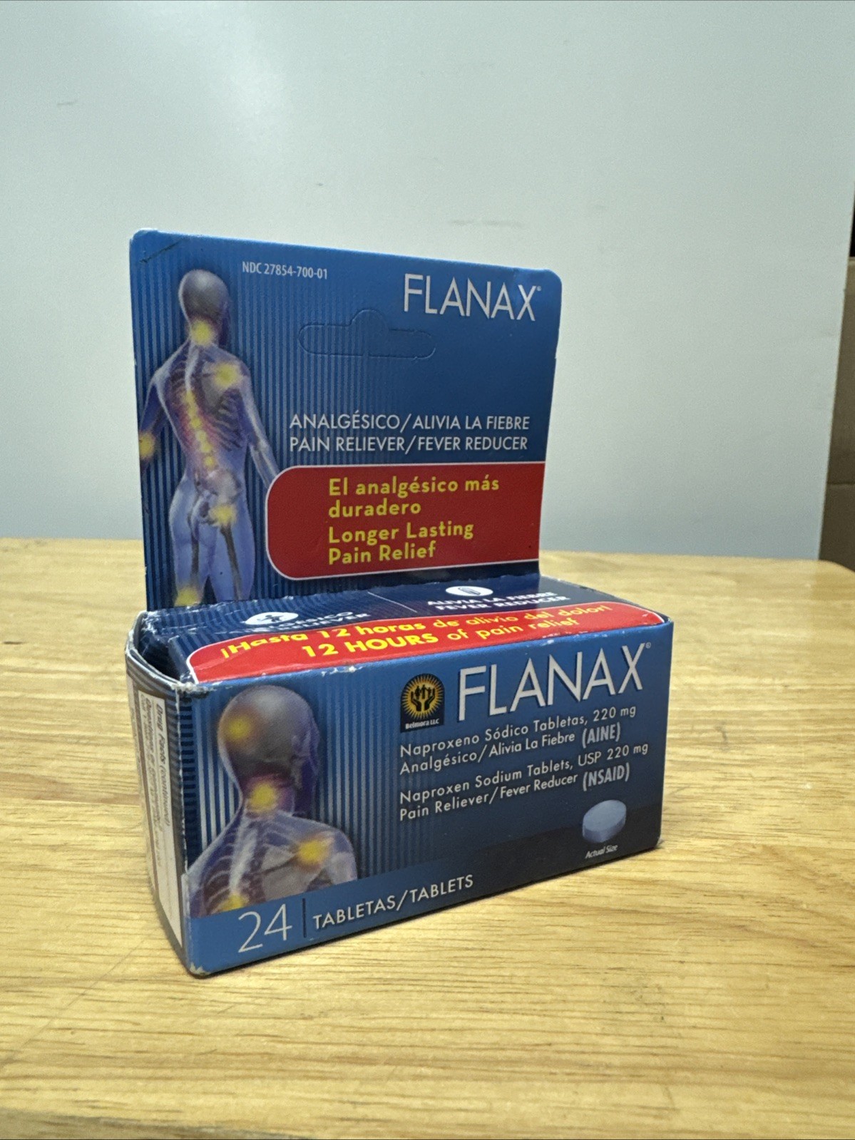 Flanax Pain & Fever Relief Tablets (para Dolor / Fiebre), 24’s Exp. Dec. 2026