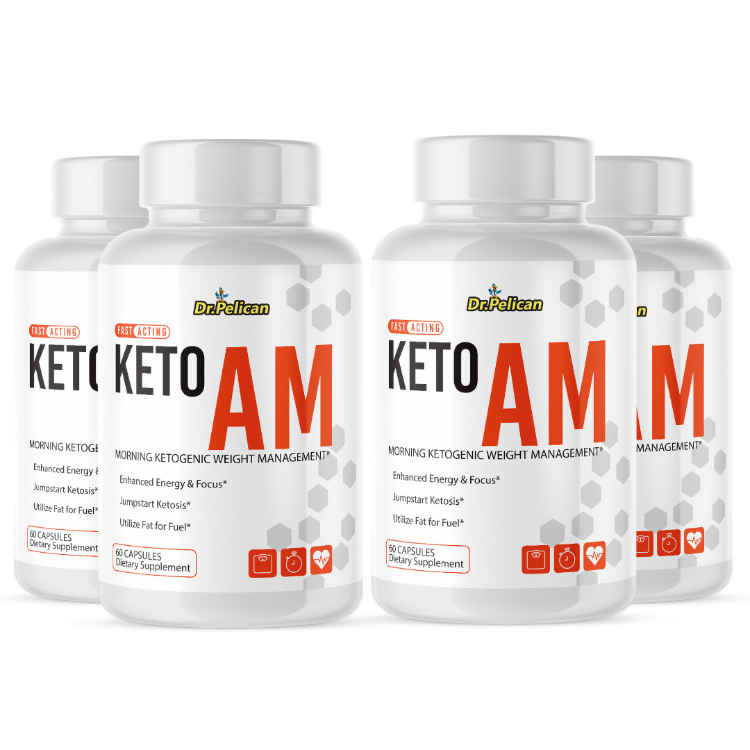 Keto Burn AM – Keto & Weight Support – 4 Bottles- 240 Capsules