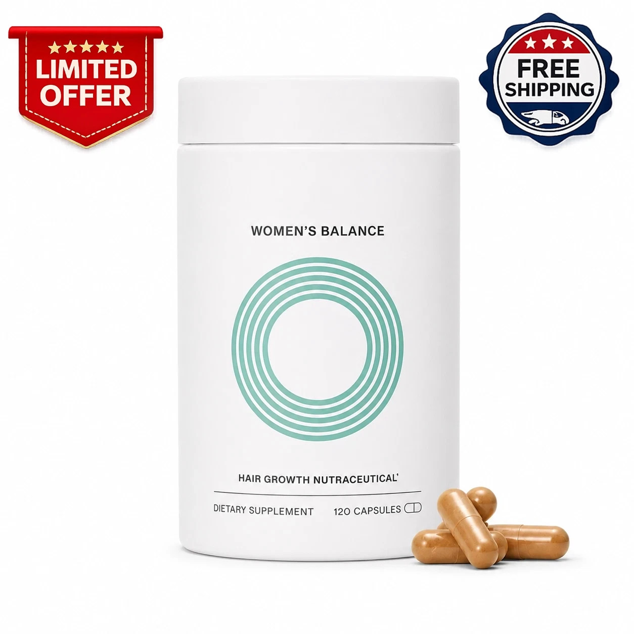 120 Capsules Women Hair Growth Supplement Thick Hair Vitamins Fast Ship